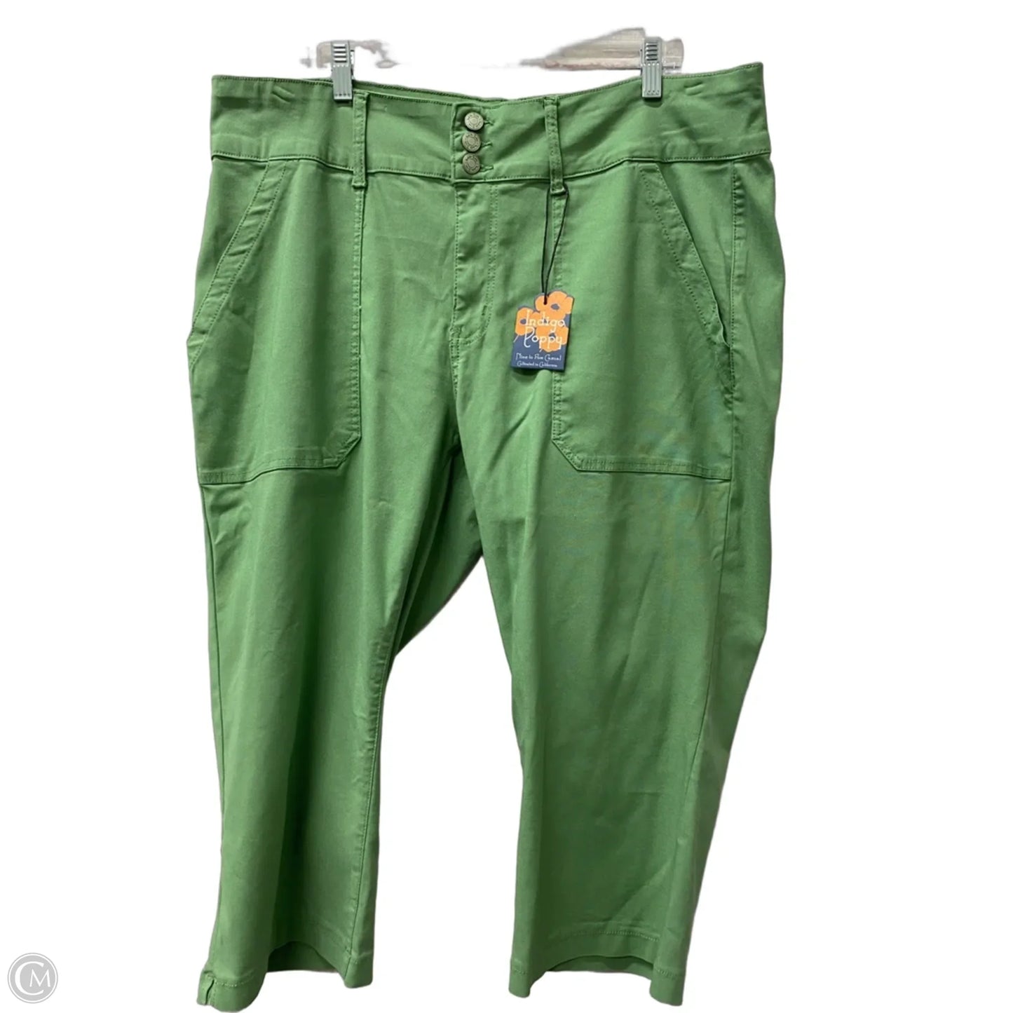Pants Cropped By indigo poppy In Green, Size: 22