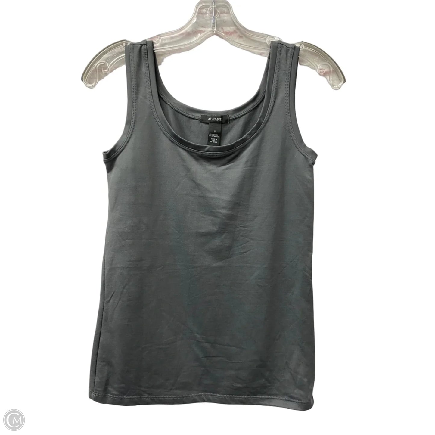 Top Sleeveless By Alfani In Grey, Size: S