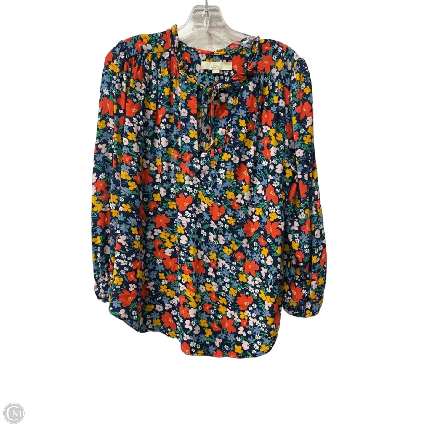 Top Long Sleeve By Loft In Blue, Size: M