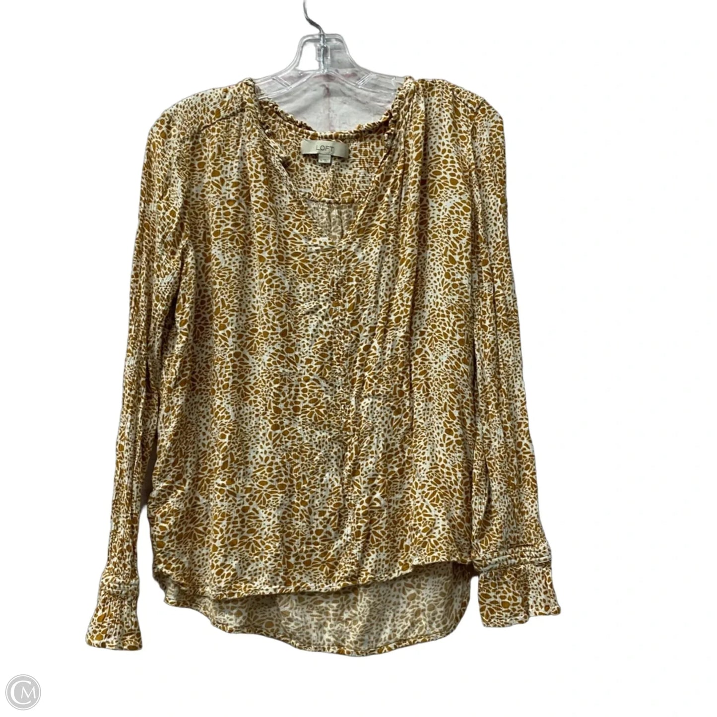 Top Long Sleeve By Loft In Brown, Size: M