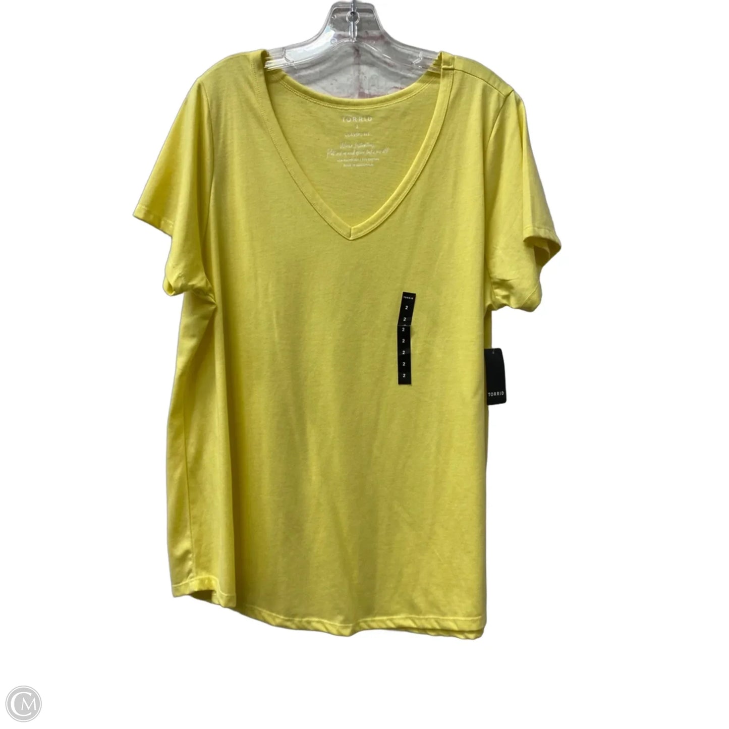 Top Short Sleeve Basic By Torrid In Yellow, Size: 2x