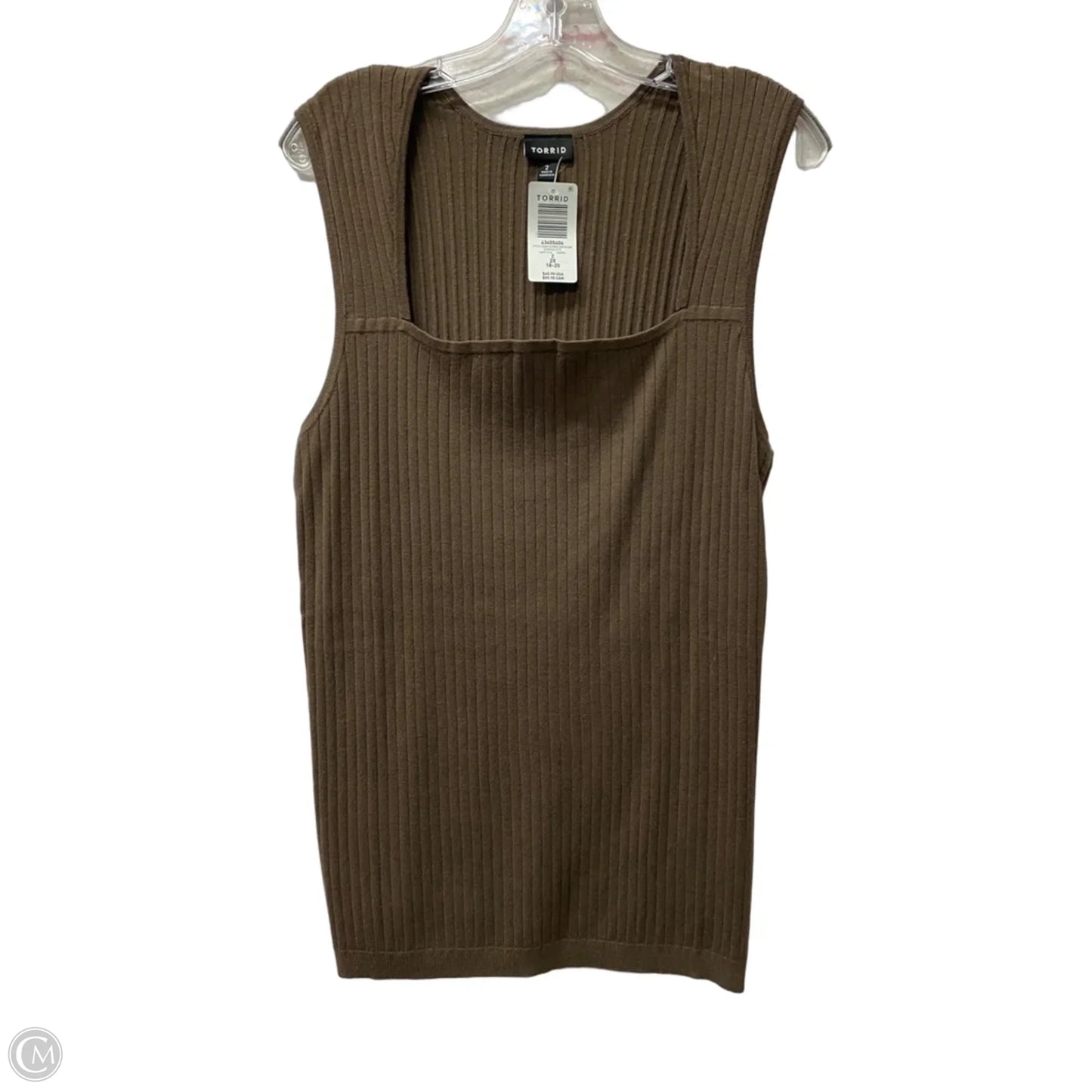 Top Sleeveless By Torrid In Brown, Size: 2x