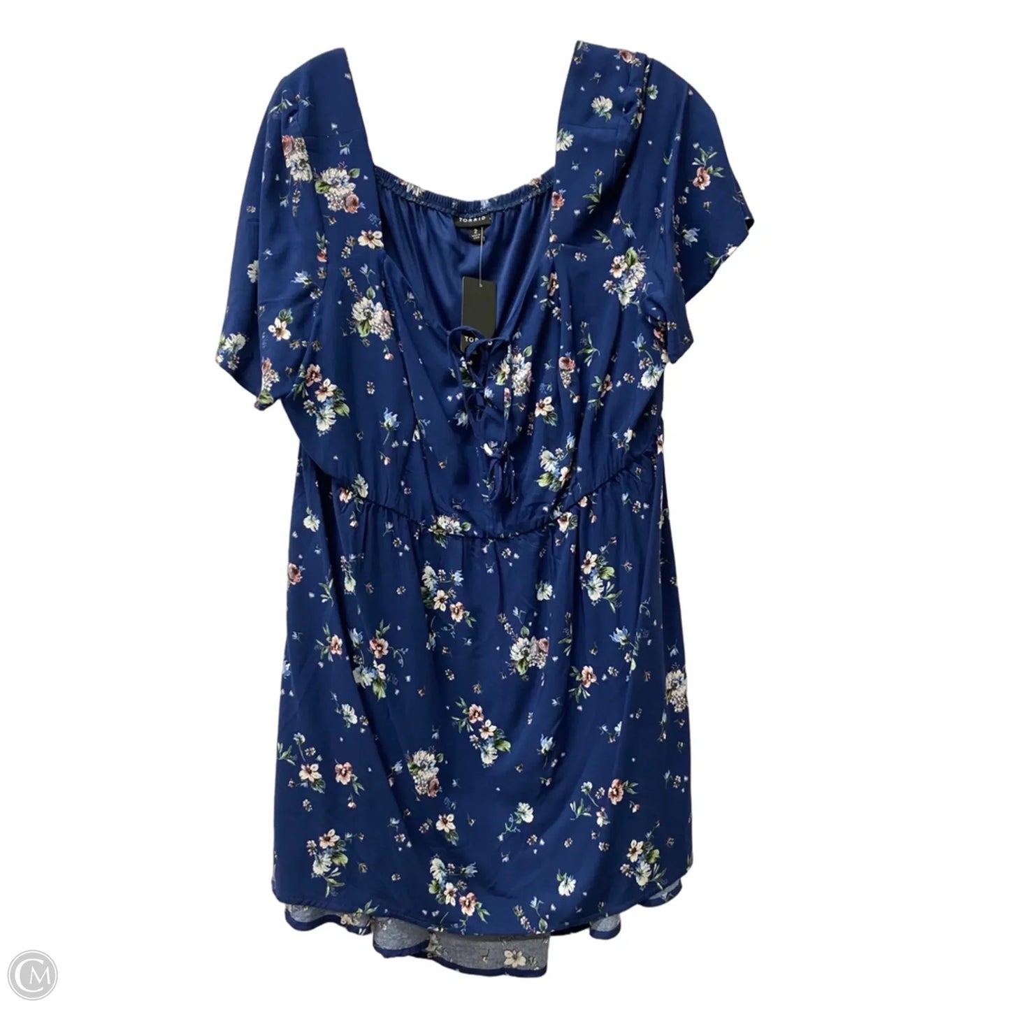 Top Short Sleeve By Torrid In Blue, Size: 2x