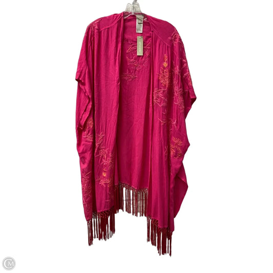 Poncho By Chicos In Pink, Size: Osfm