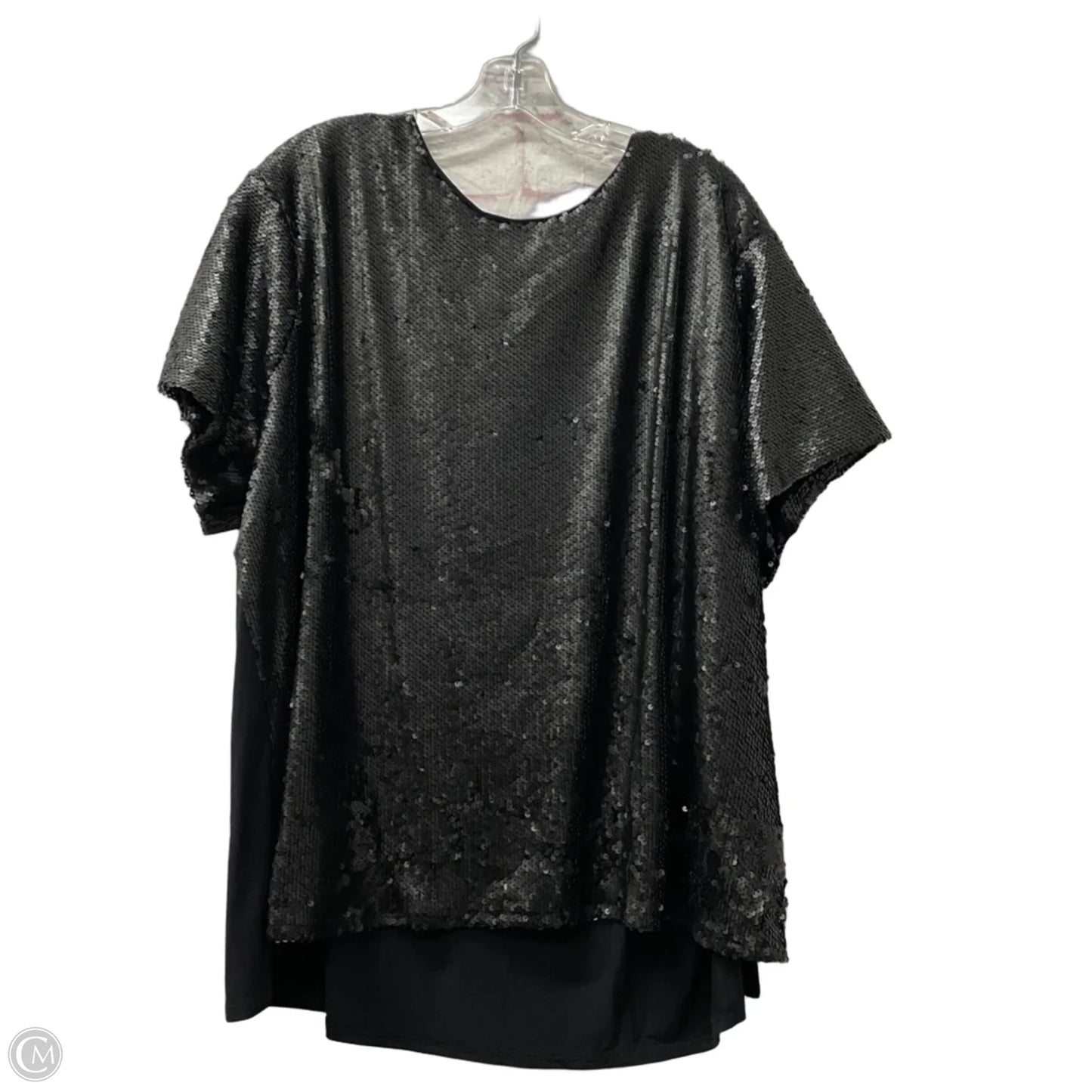 Top Short Sleeve By Worthington In Black, Size: 2x