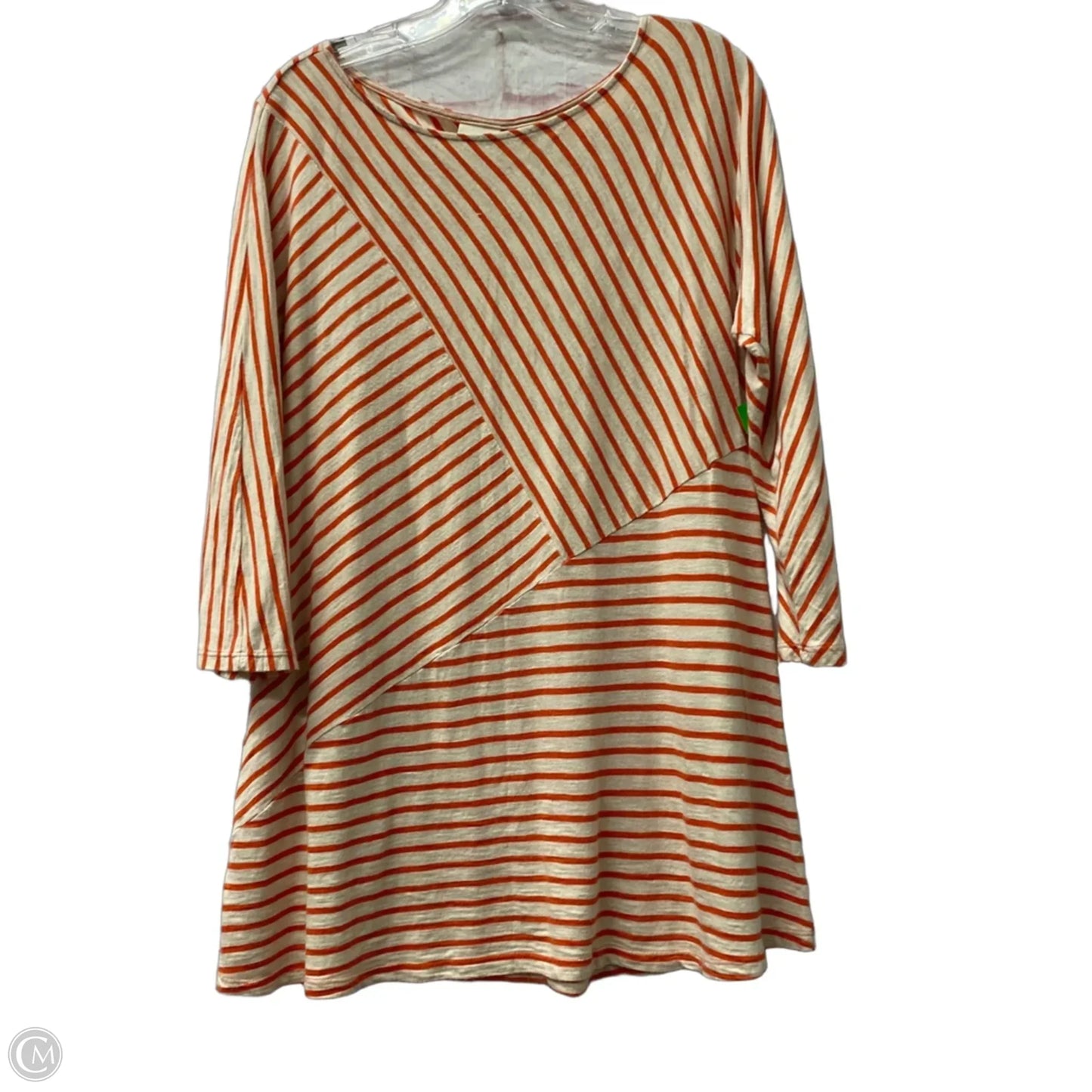 Top 3/4 Sleeve By Chicos In Orange, Size: M
