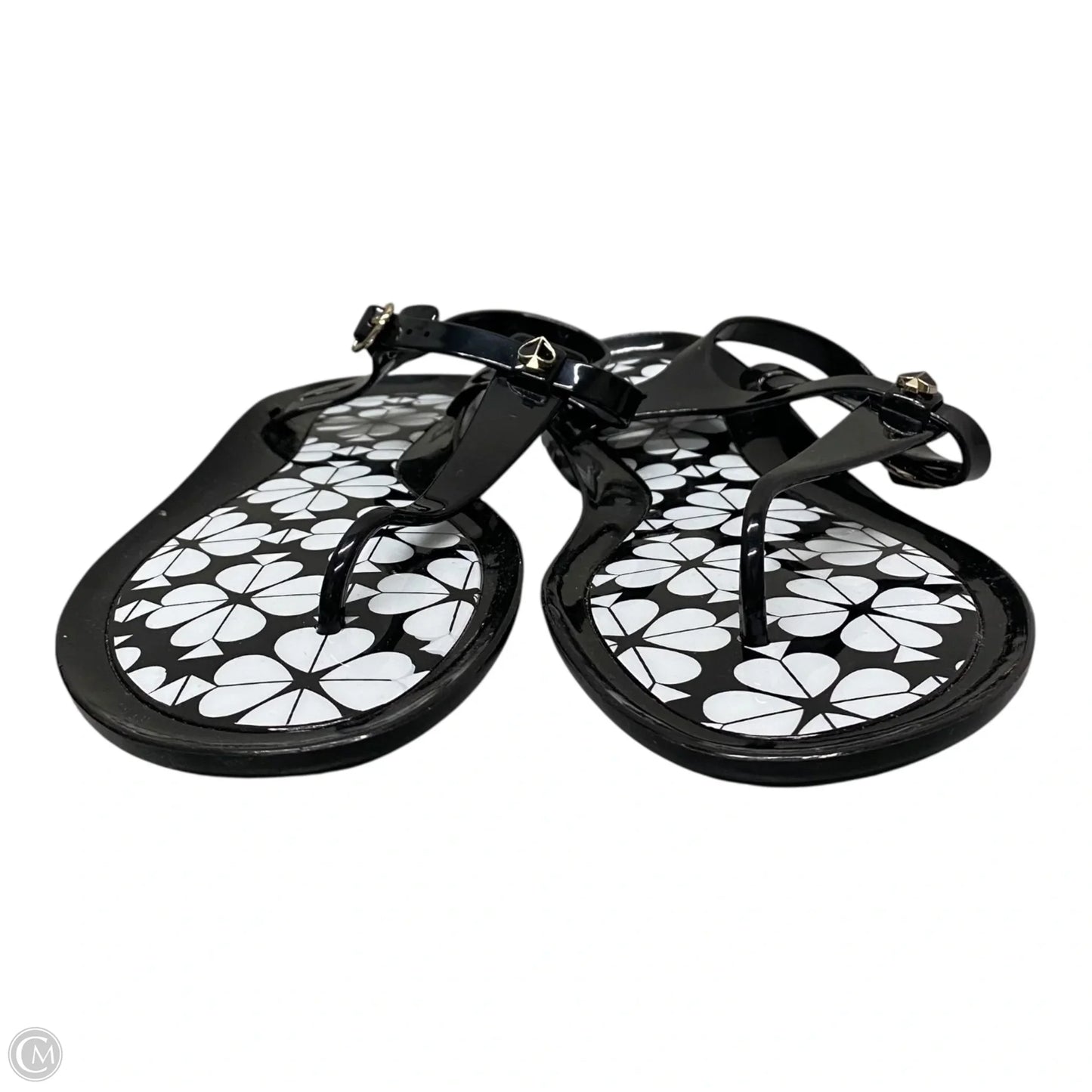 Sandals Designer By Kate Spade In Black & White, Size: 9