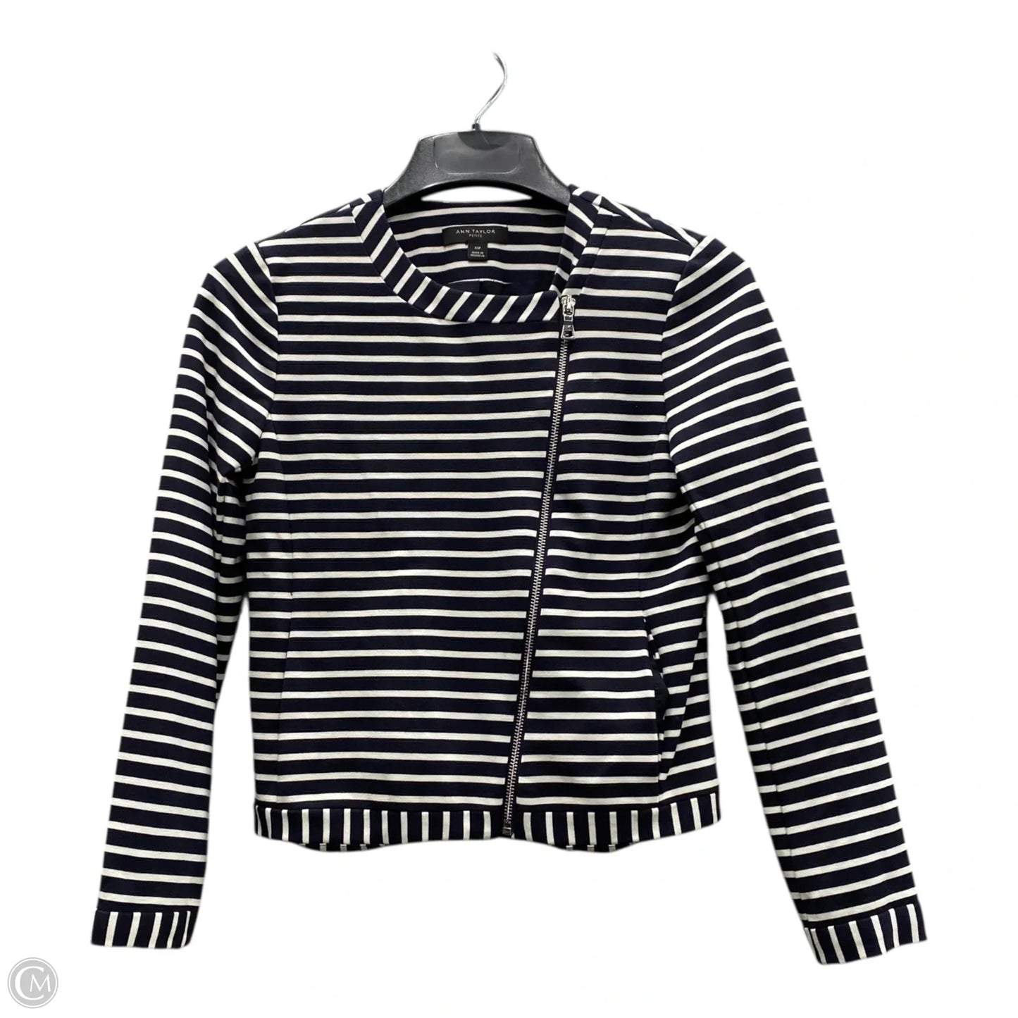 Jacket Other By Ann Taylor In Blue & White, Size: Xsp