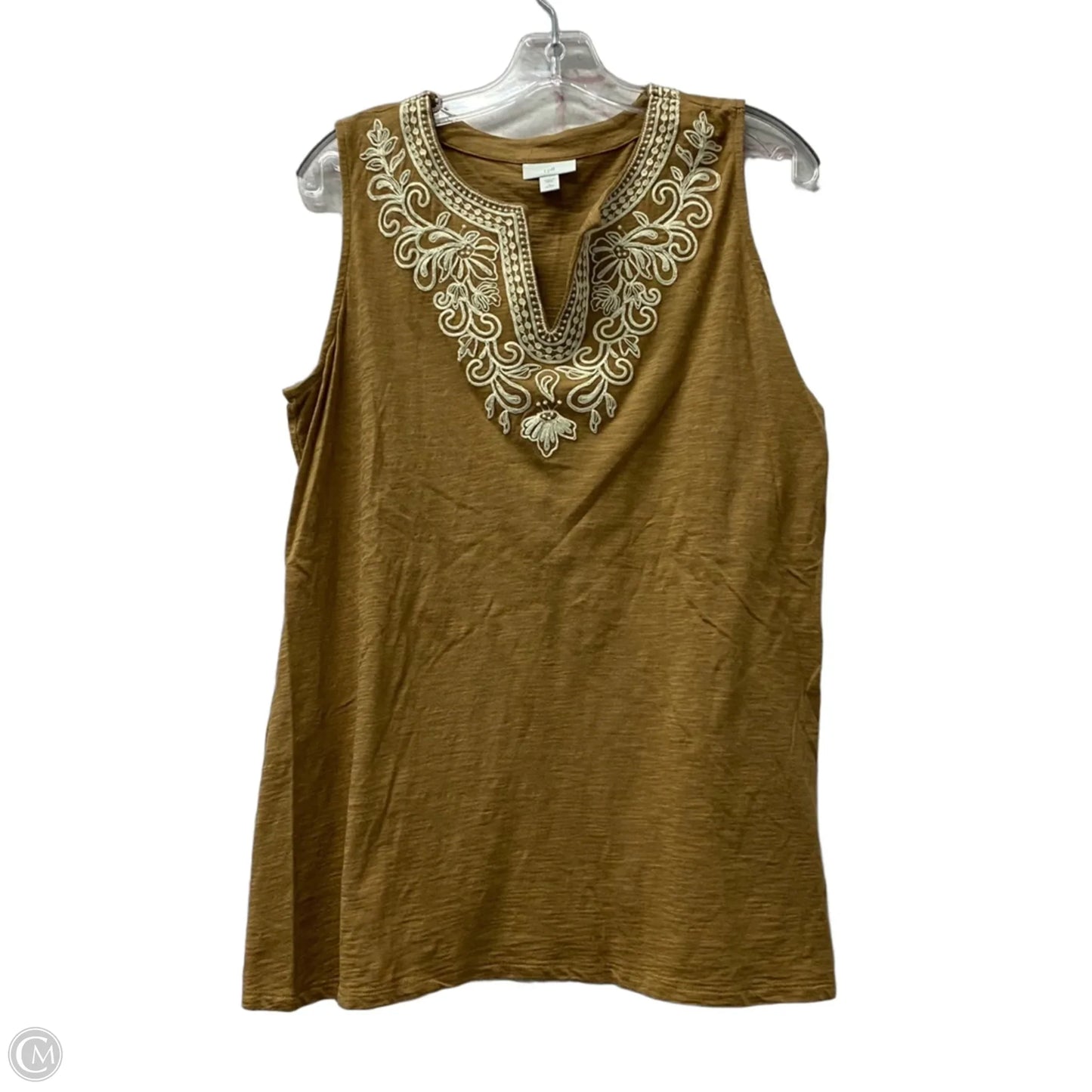 Top Sleeveless By J. Jill In Brown, Size: Lp