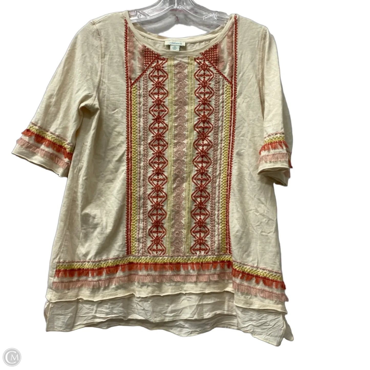 Top Short Sleeve By Sundance In Pink, Size: Xs