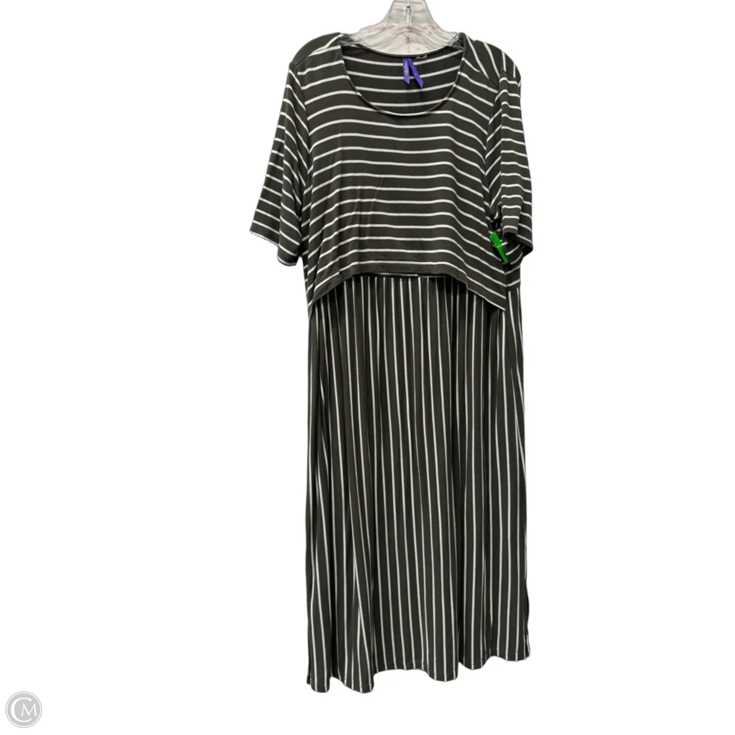 Dress Casual Midi By Cme In Green, Size: Xl
