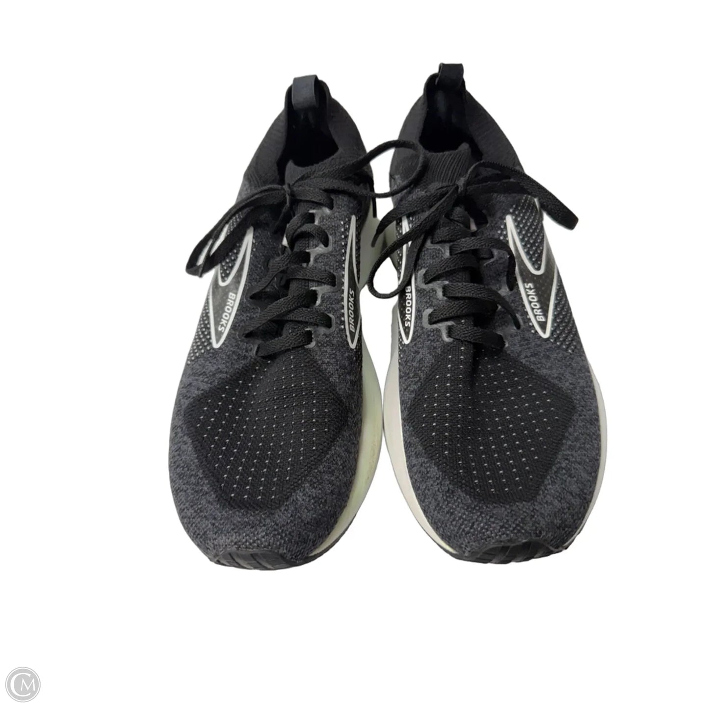 Shoes Athletic By Brooks In Black & White, Size: 8.5