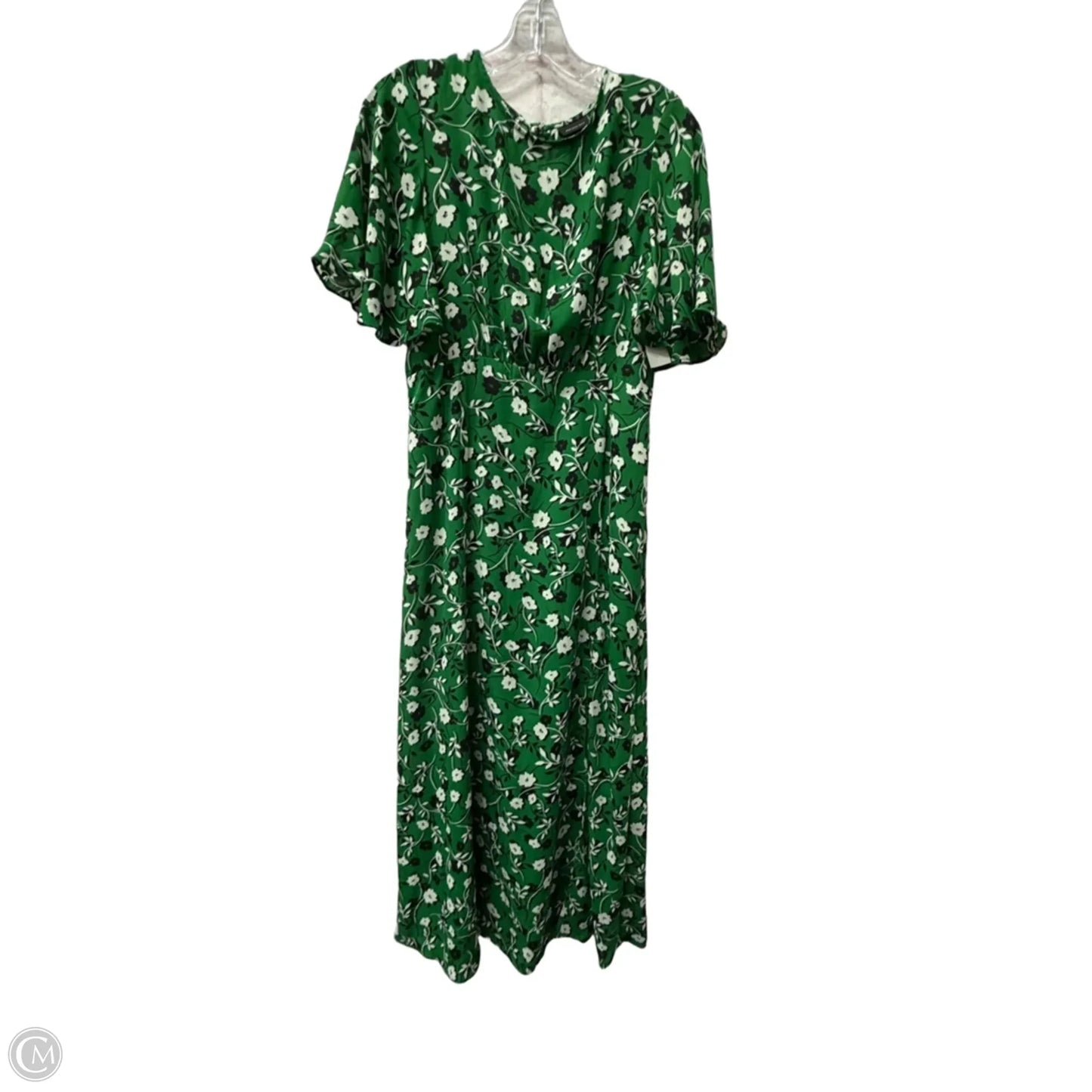 Dress Casual Maxi By Who What Wear In Green & White, Size: S