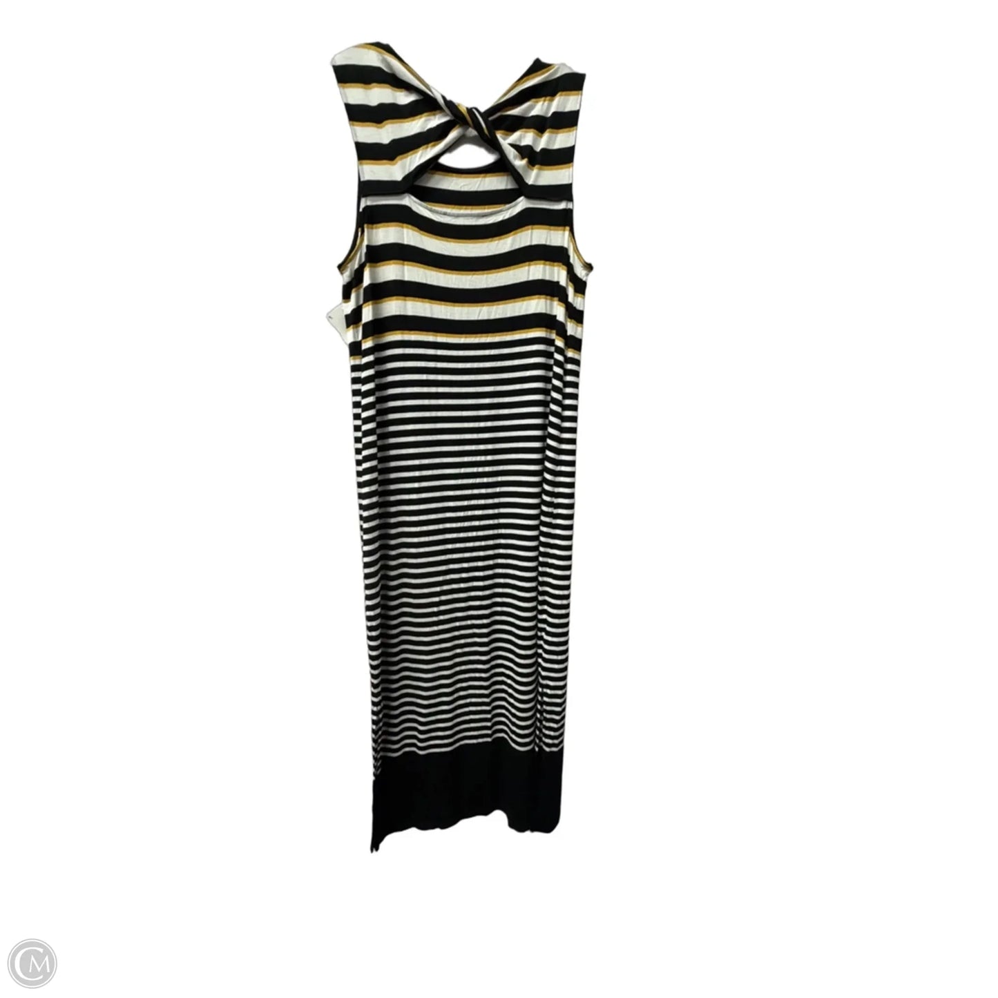 Dress Casual Midi By Loft In Black & White, Size: L