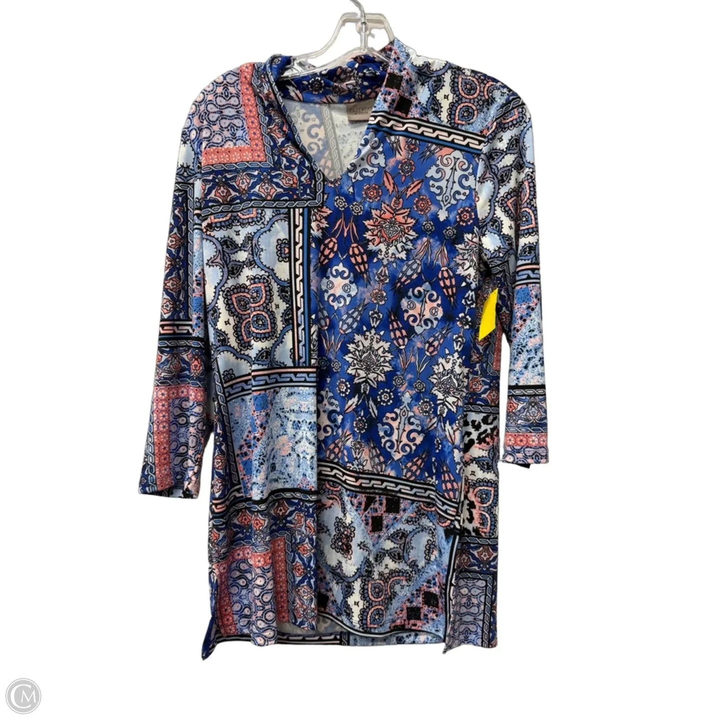 Top 3/4 Sleeve By Chicos In Blue, Size: S