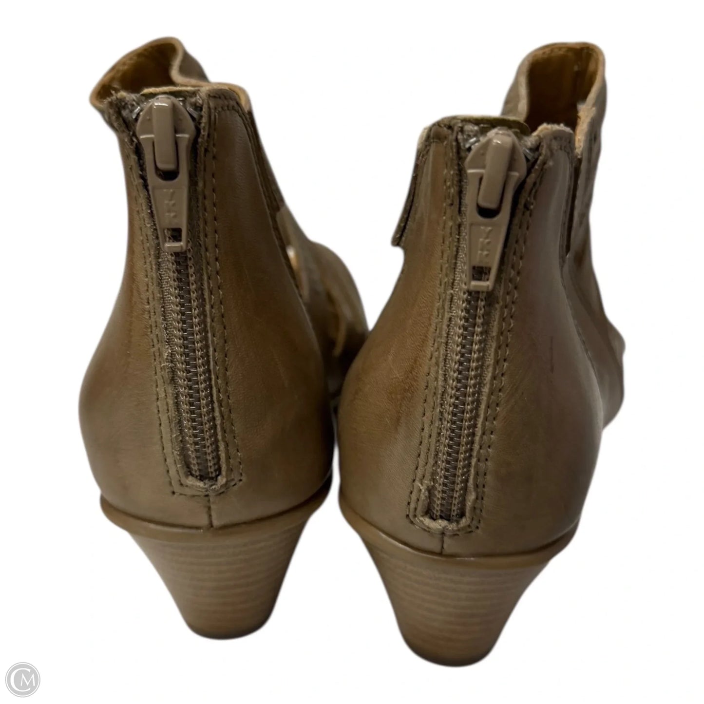 Sandals Heels Kitten By Earth In Taupe, Size: 9.5