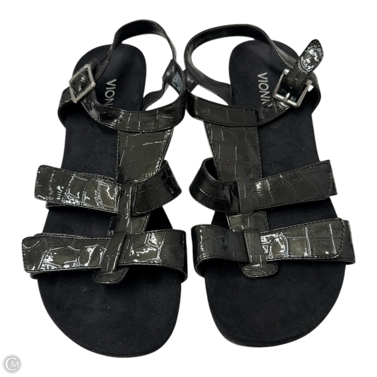 Sandals Heels Wedge By Vionic In Black, Size: 10