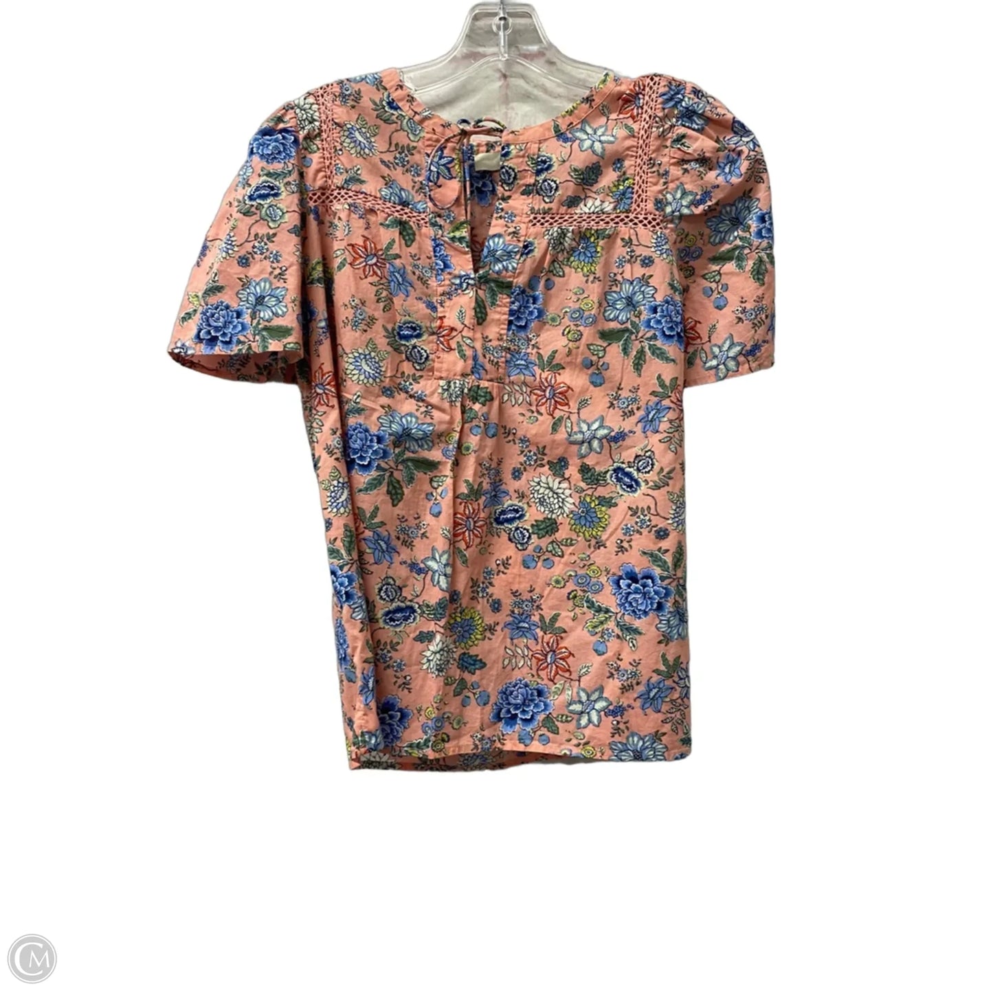 Top Short Sleeve By Loft In Black & White, Size: Xsp