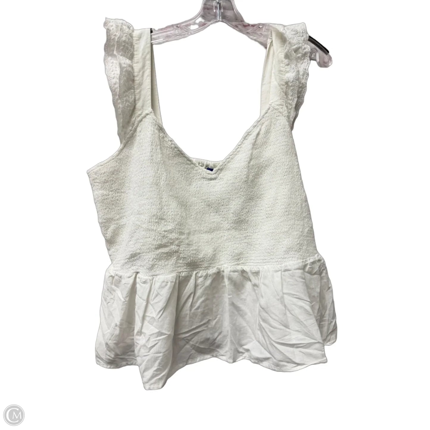 Top Short Sleeve By Old Navy In White, Size: 2x
