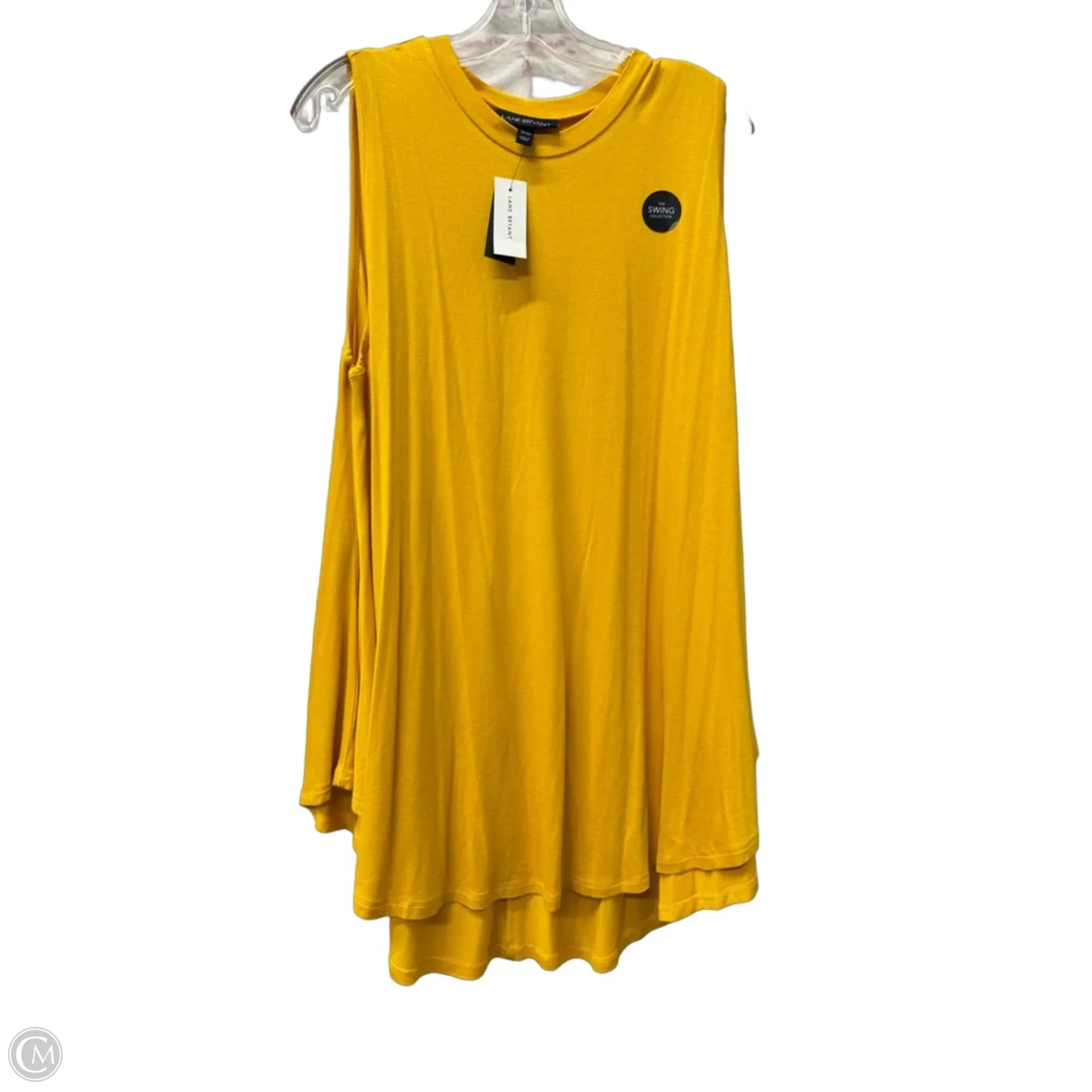 Top Short Sleeve By Lane Bryant In Yellow, Size: 1x
