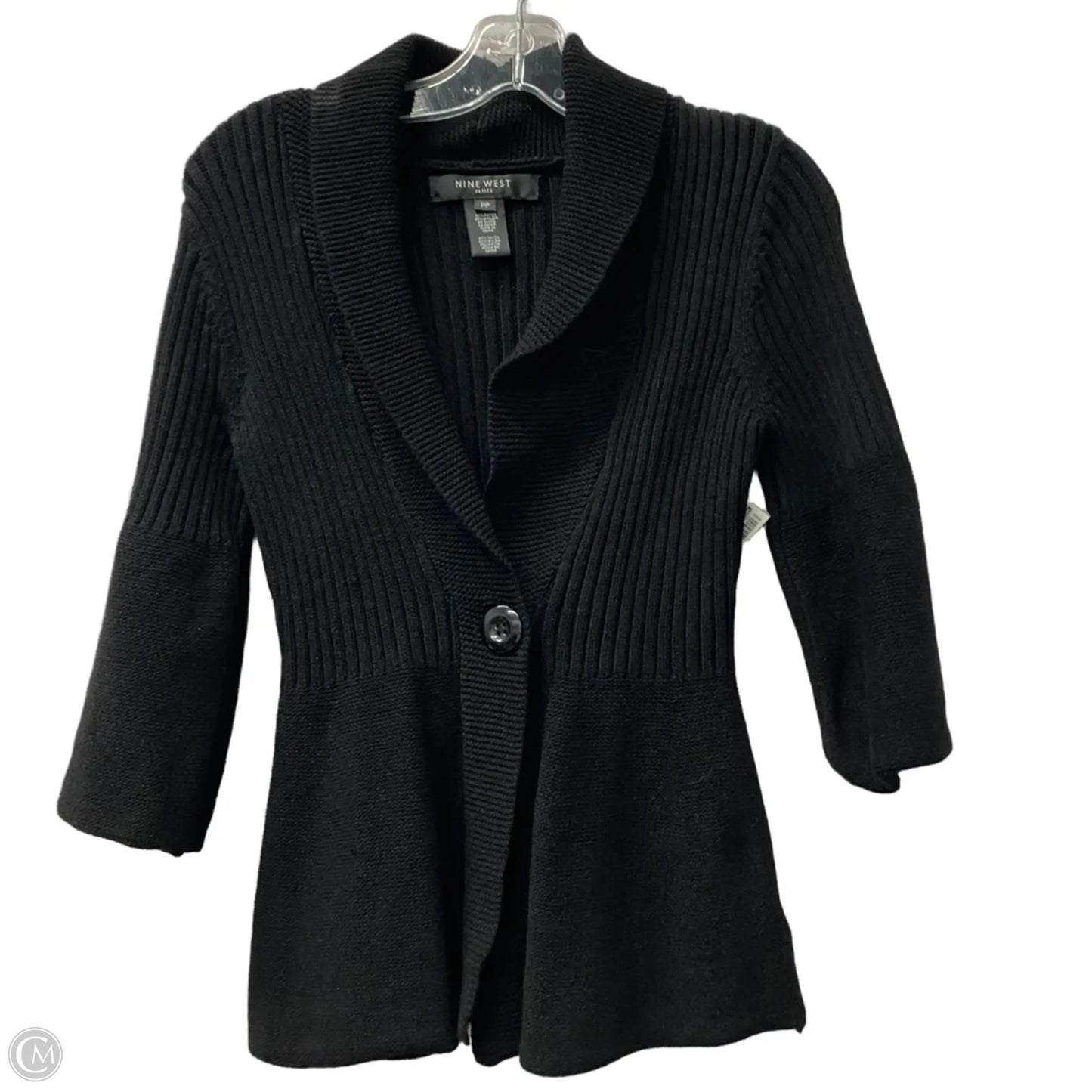 Sweater Cardigan By Nine West In Black, Size: Sp