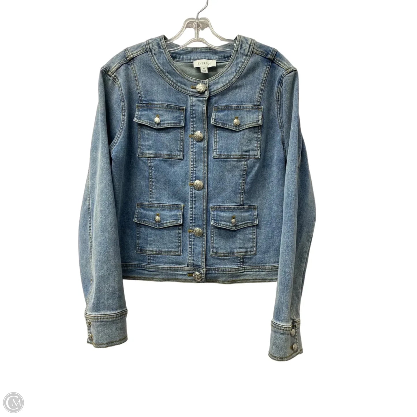 Jacket Denim By Evereve In Blue Denim, Size: M