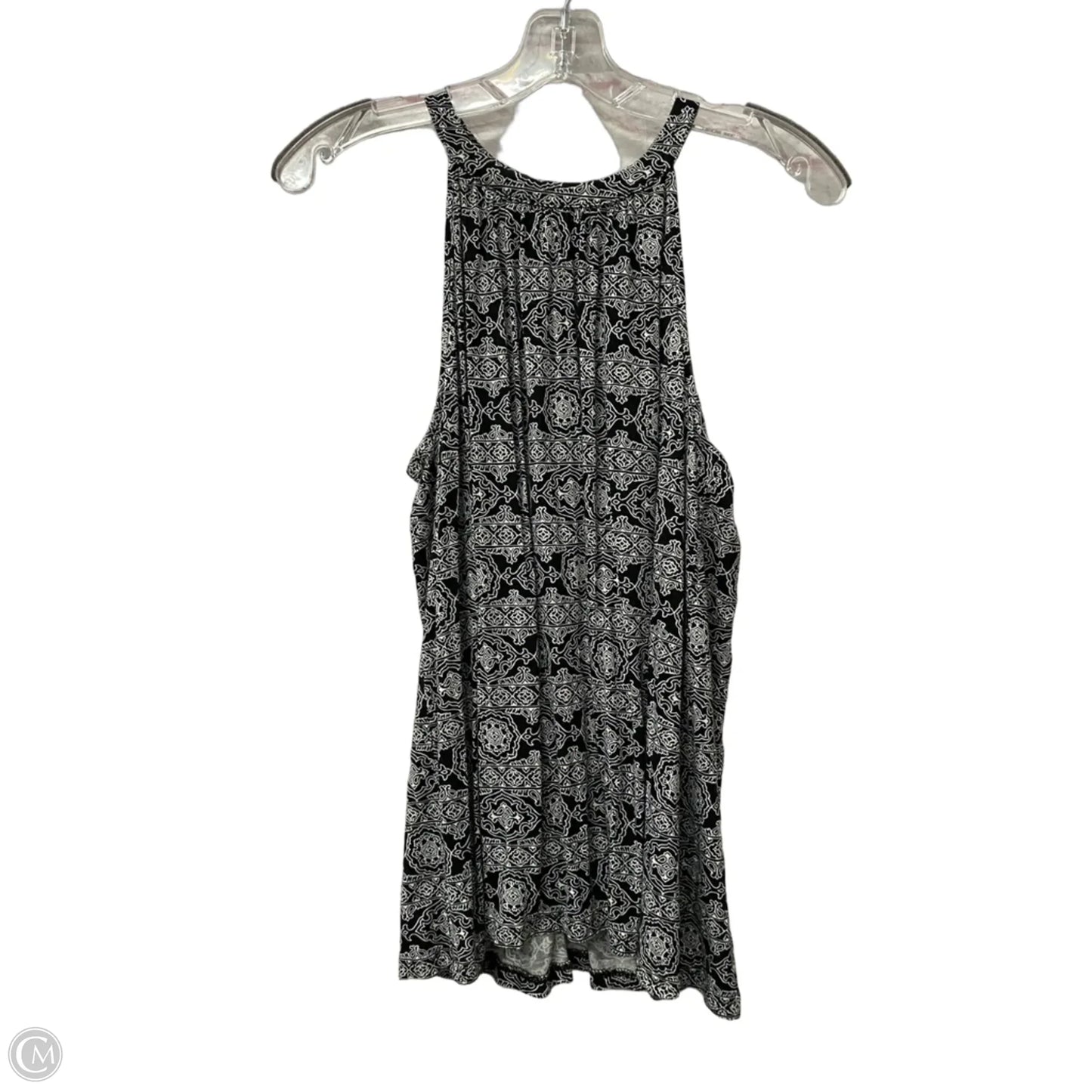 Top Sleeveless By Loft In Black & White, Size: M