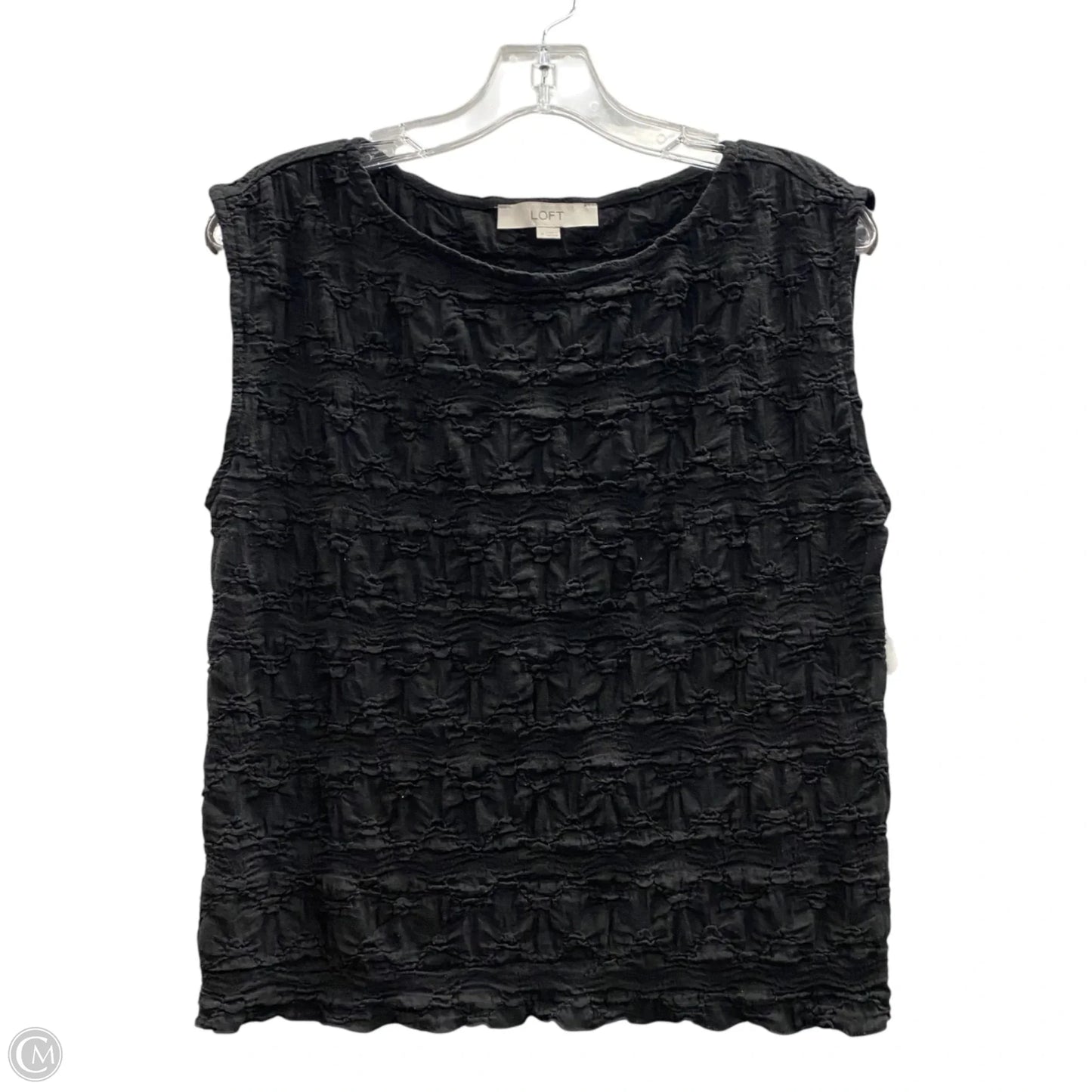 Top Sleeveless By Loft In Black, Size: M