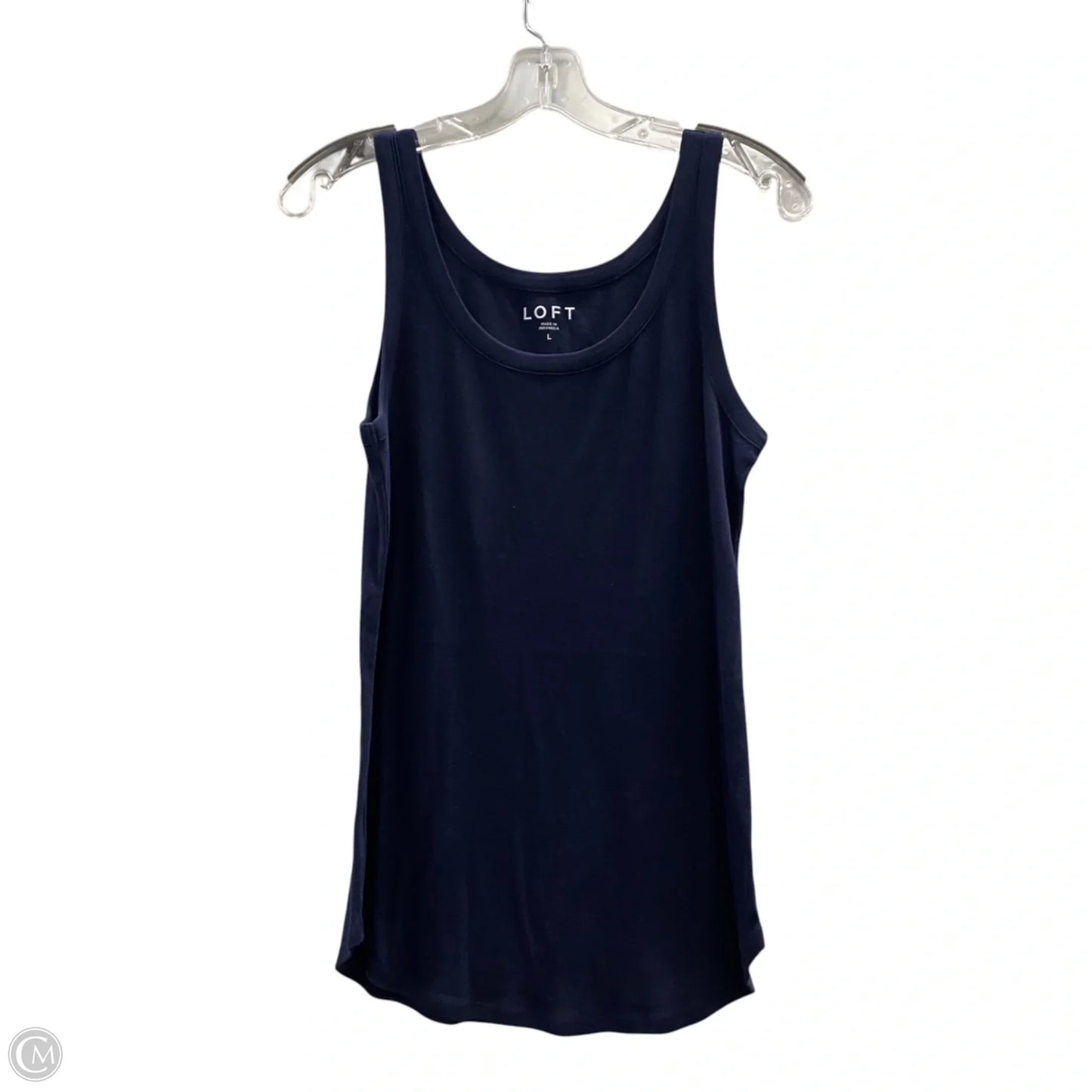 Top Sleeveless By Loft In Blue, Size: L