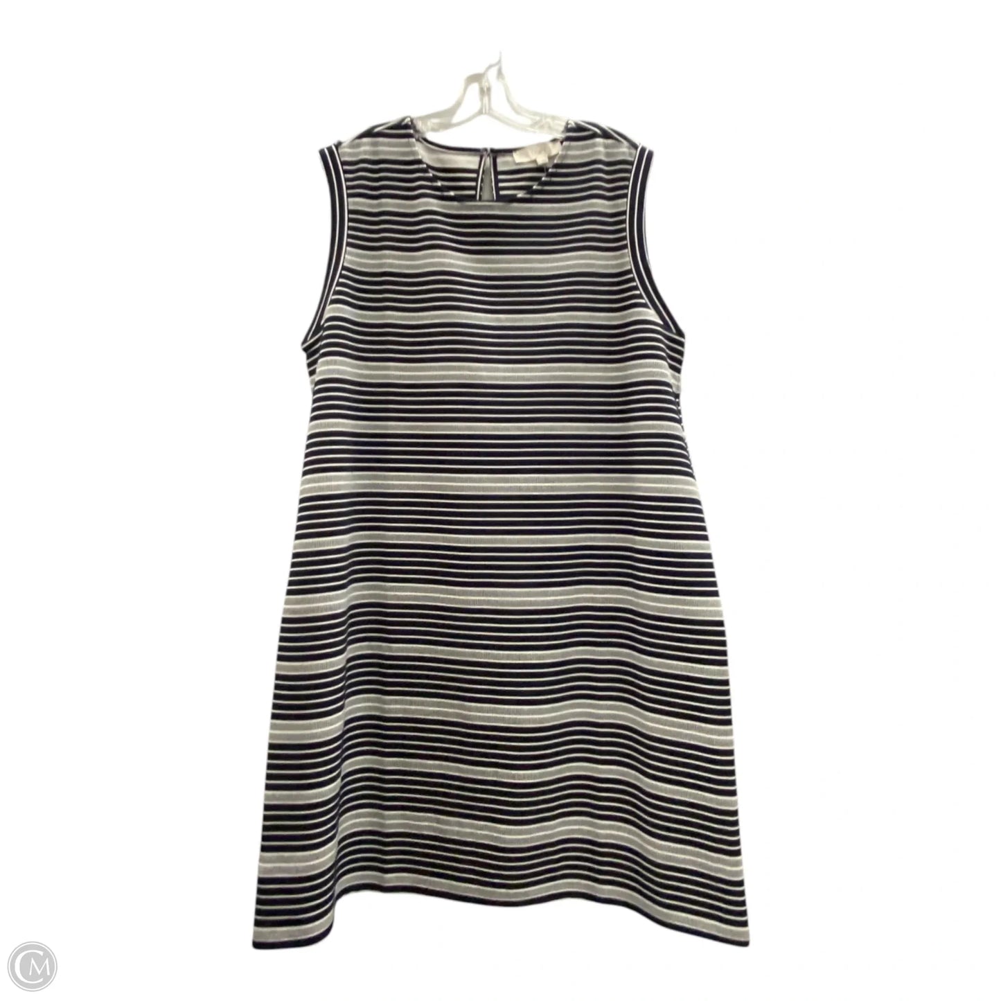 Dress Casual Midi By Loft In Blue & White, Size: Xl