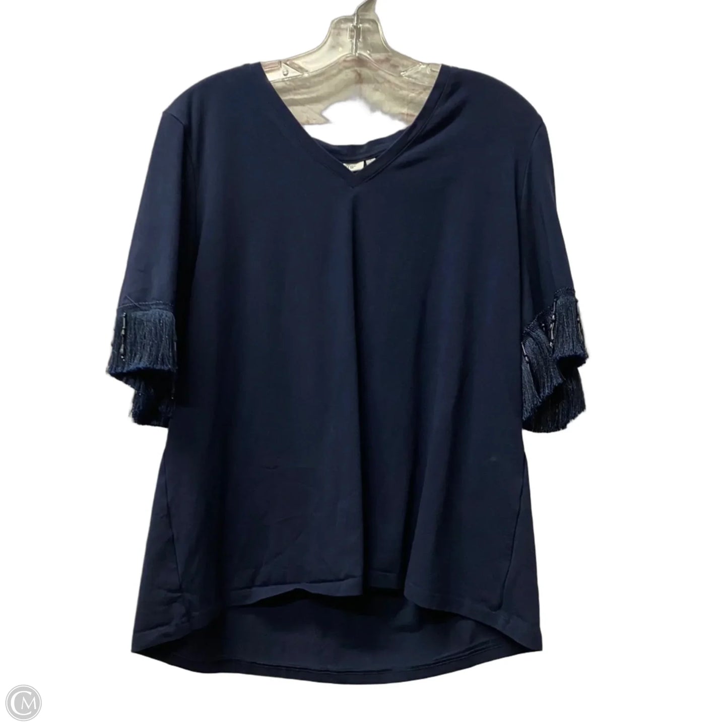 Top Short Sleeve By Chicos In Blue, Size: Xl