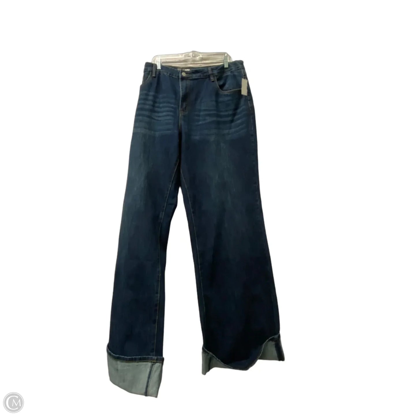 Jeans Wide Leg By Fashion Nova In Blue Denim, Size: 20