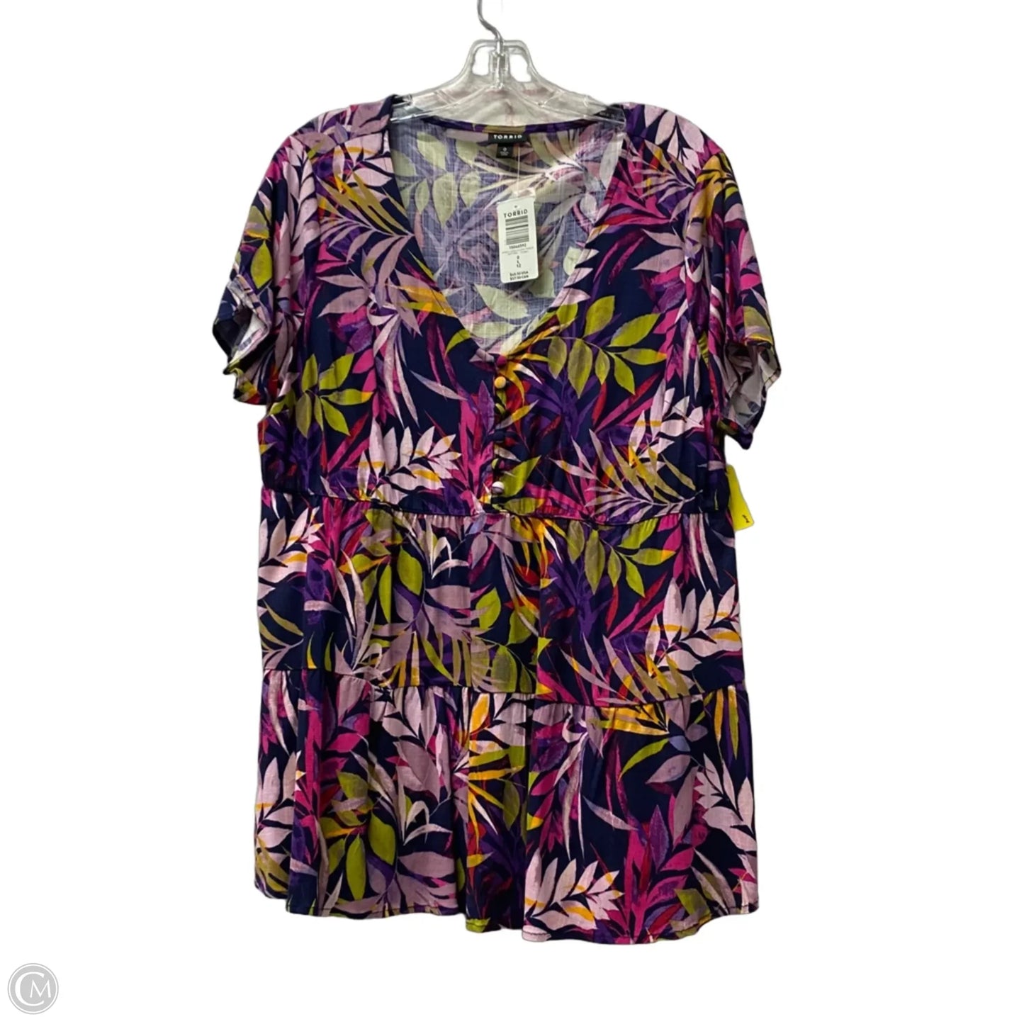 Top Short Sleeve By Torrid In Purple, Size: L
