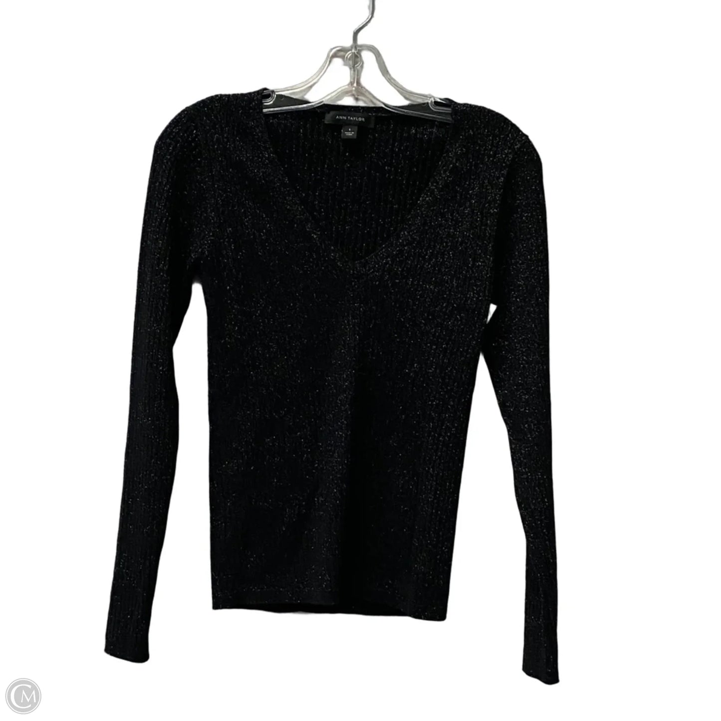 Top Long Sleeve By Ann Taylor In Black, Size: S
