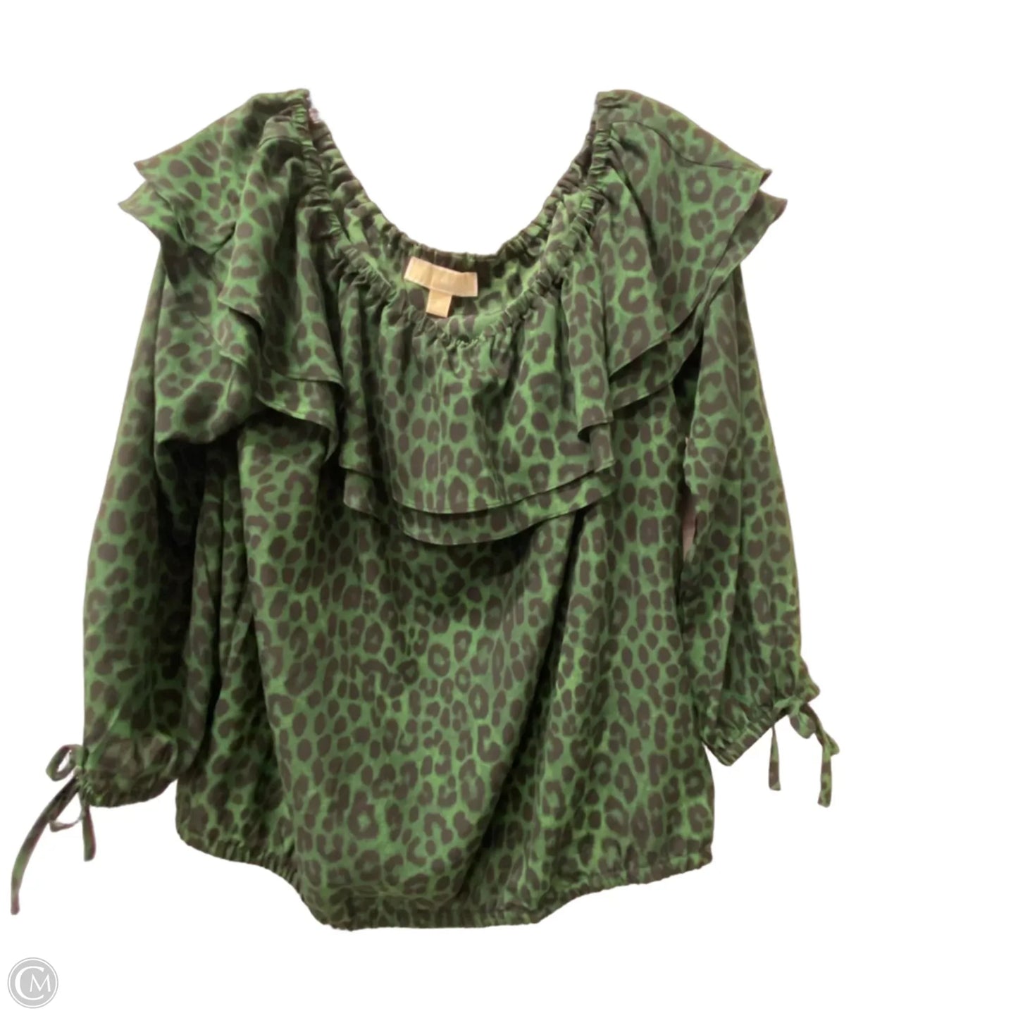 Top 3/4 Sleeve By Michael By Michael Kors In Green, Size: Xl