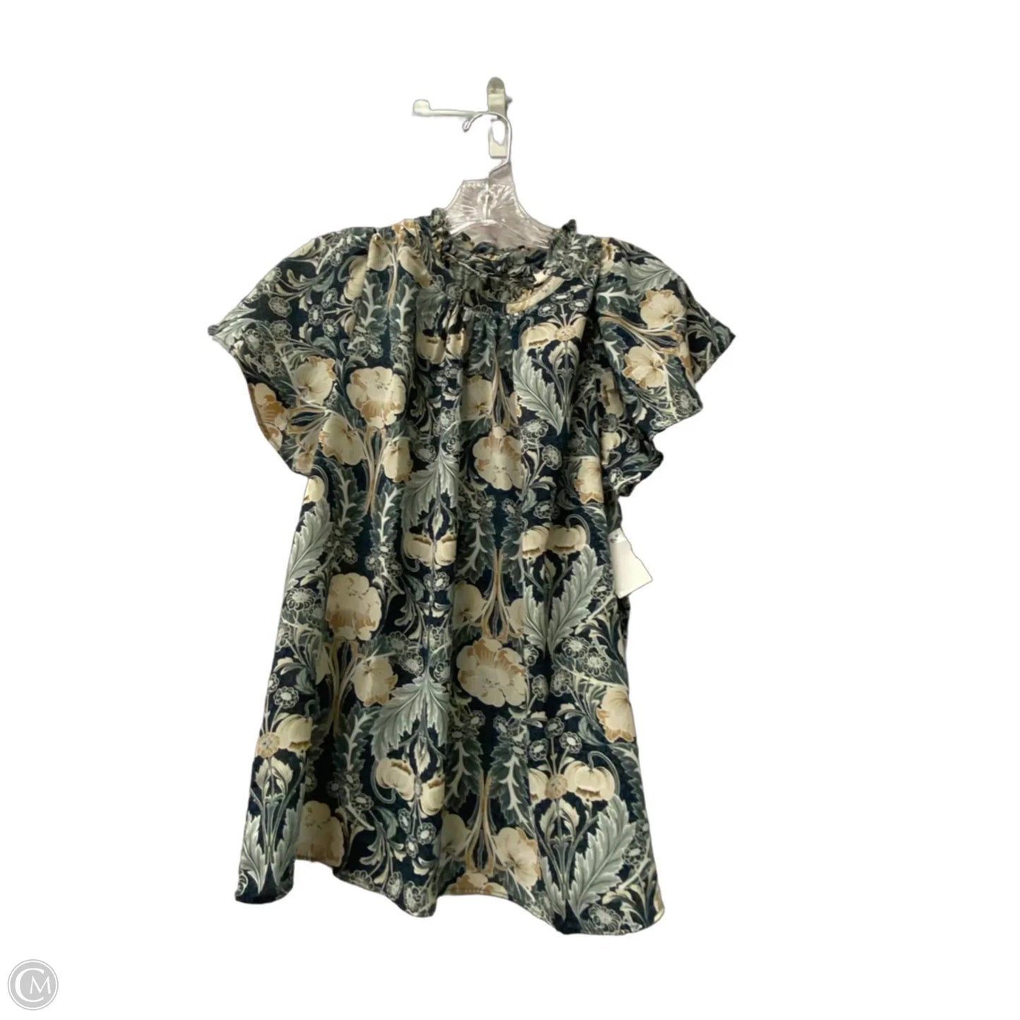 Top Short Sleeve By Loft In Green, Size: L