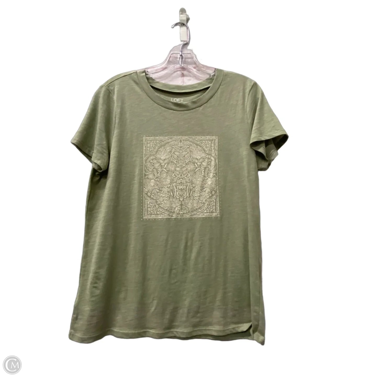 Top Short Sleeve By Loft In Green, Size: M