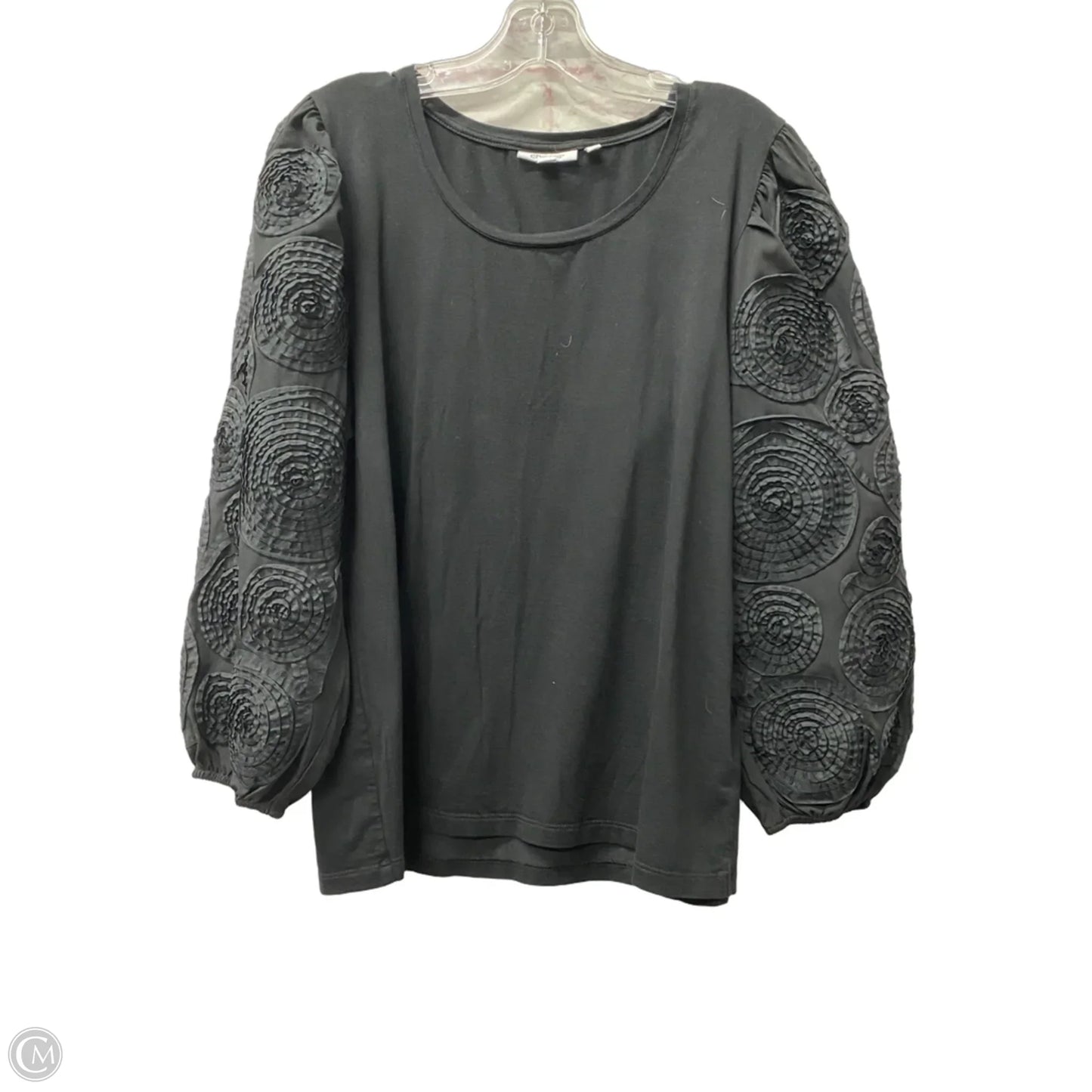 Top Long Sleeve By Chicos In Black, Size: L