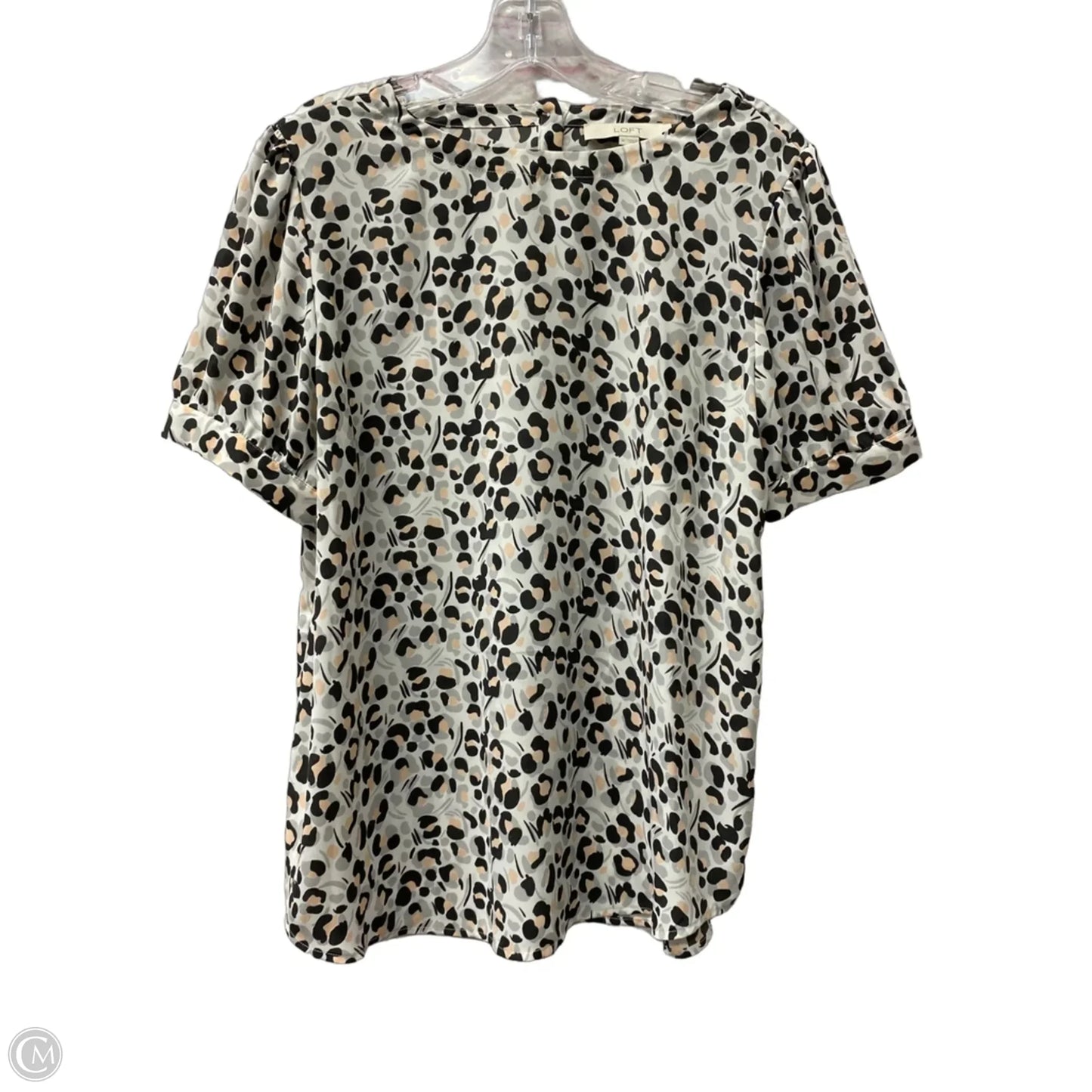 Top Short Sleeve By Loft In White, Size: M