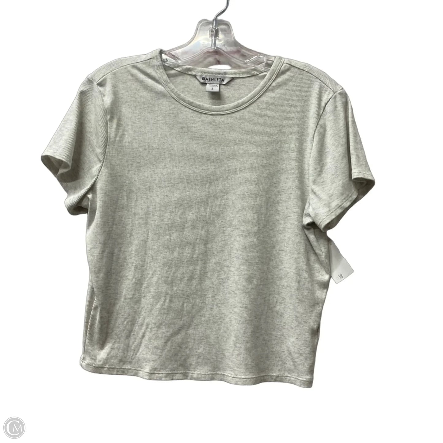 Top Short Sleeve By Athleta In Grey, Size: L