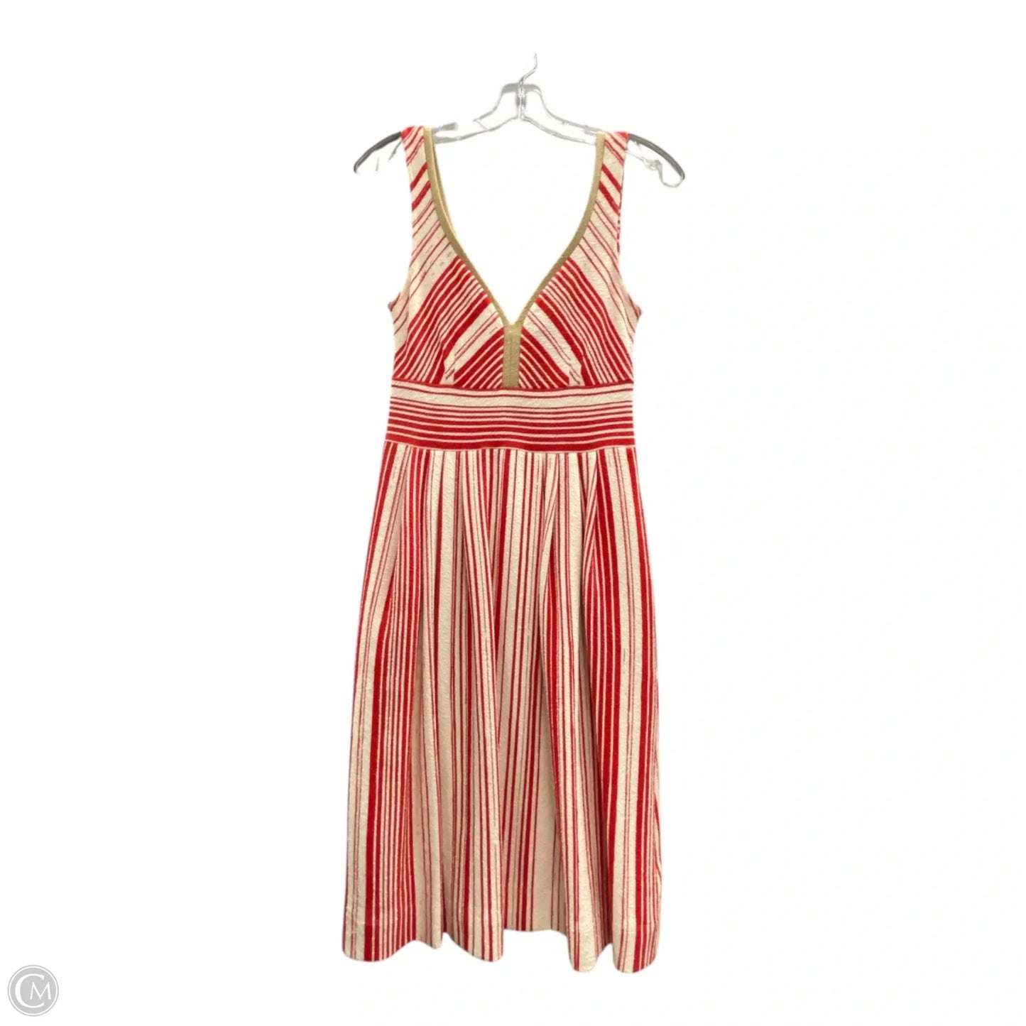 Dress Casual Short By Anthropologie In Red & White, Size: S