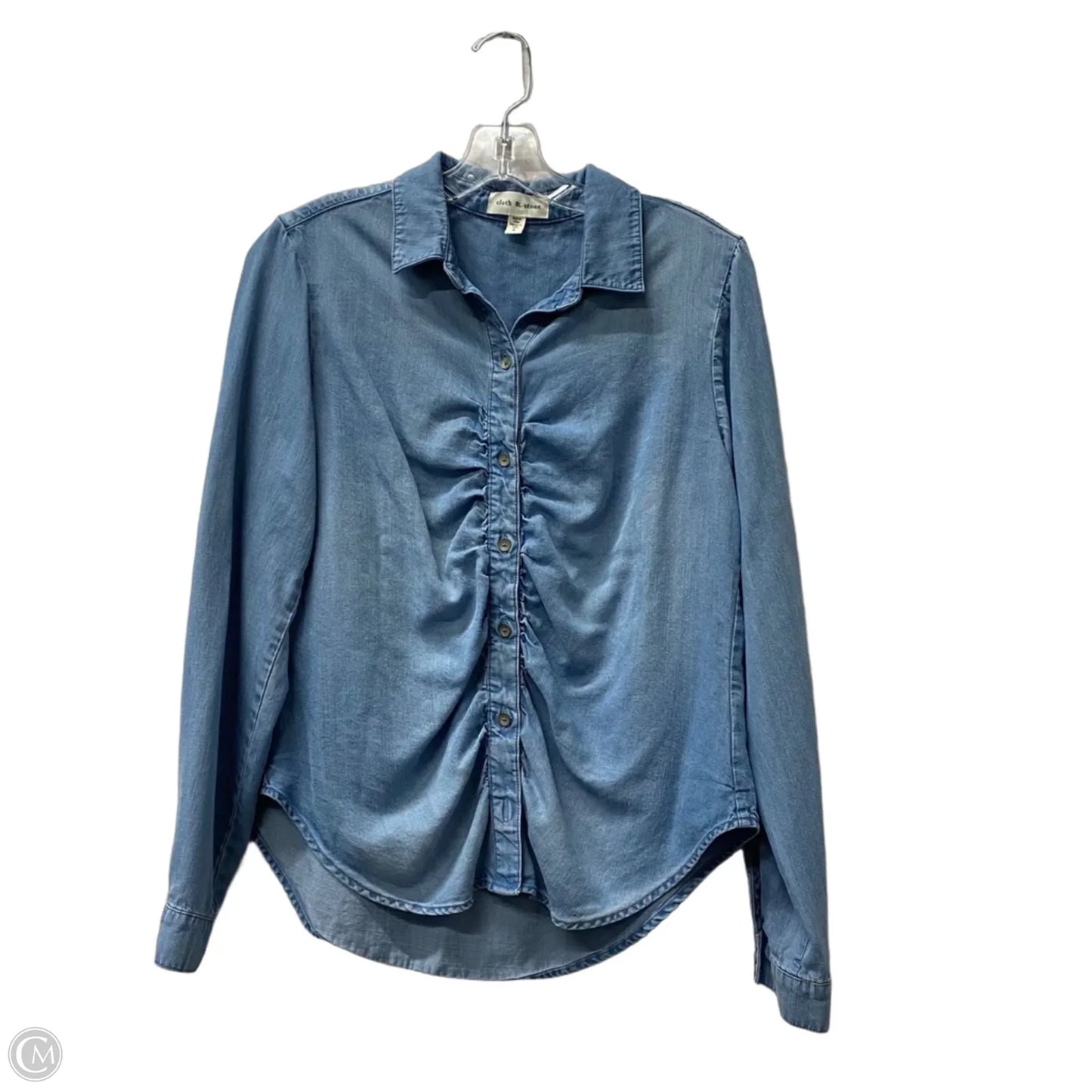 Top Long Sleeve By Cloth & Stone In Blue, Size: S