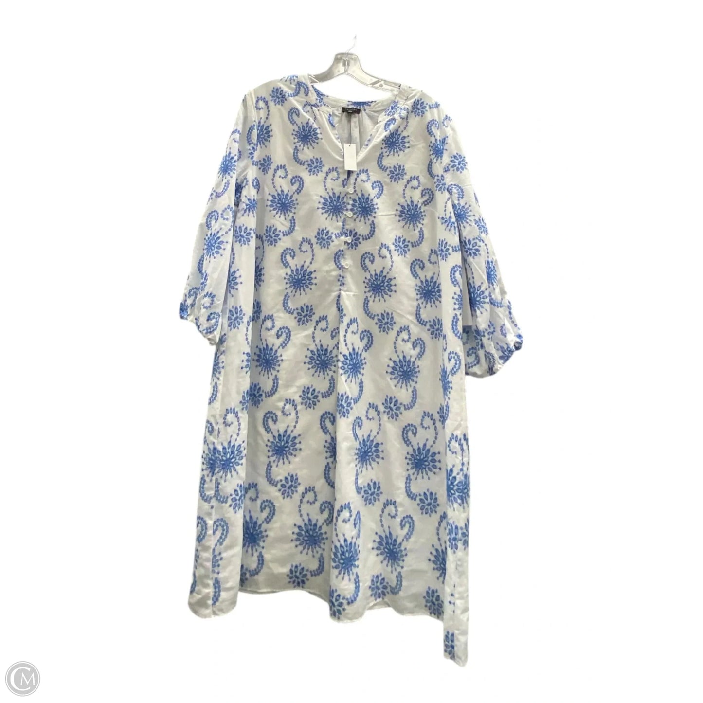 Dress Casual Midi By Talbots In White, Size: 16