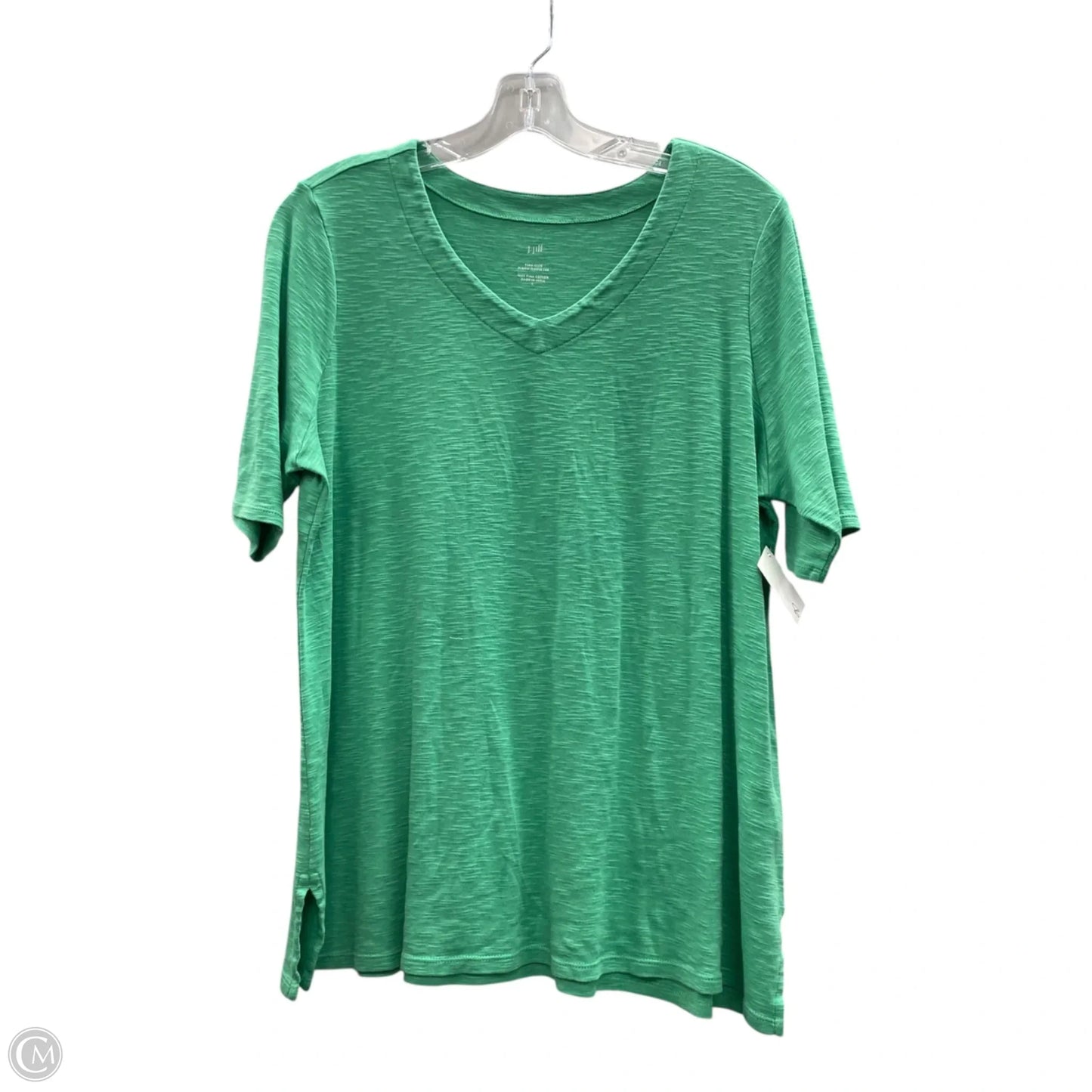 Top Short Sleeve By J. Jill In Green, Size: L