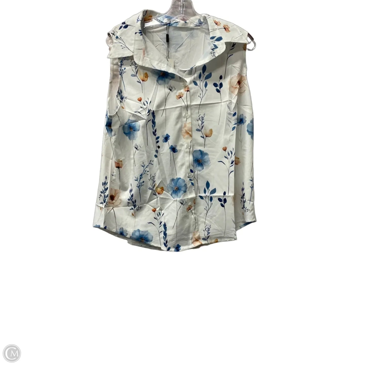 Top Sleeveless By Cme In White, Size: L