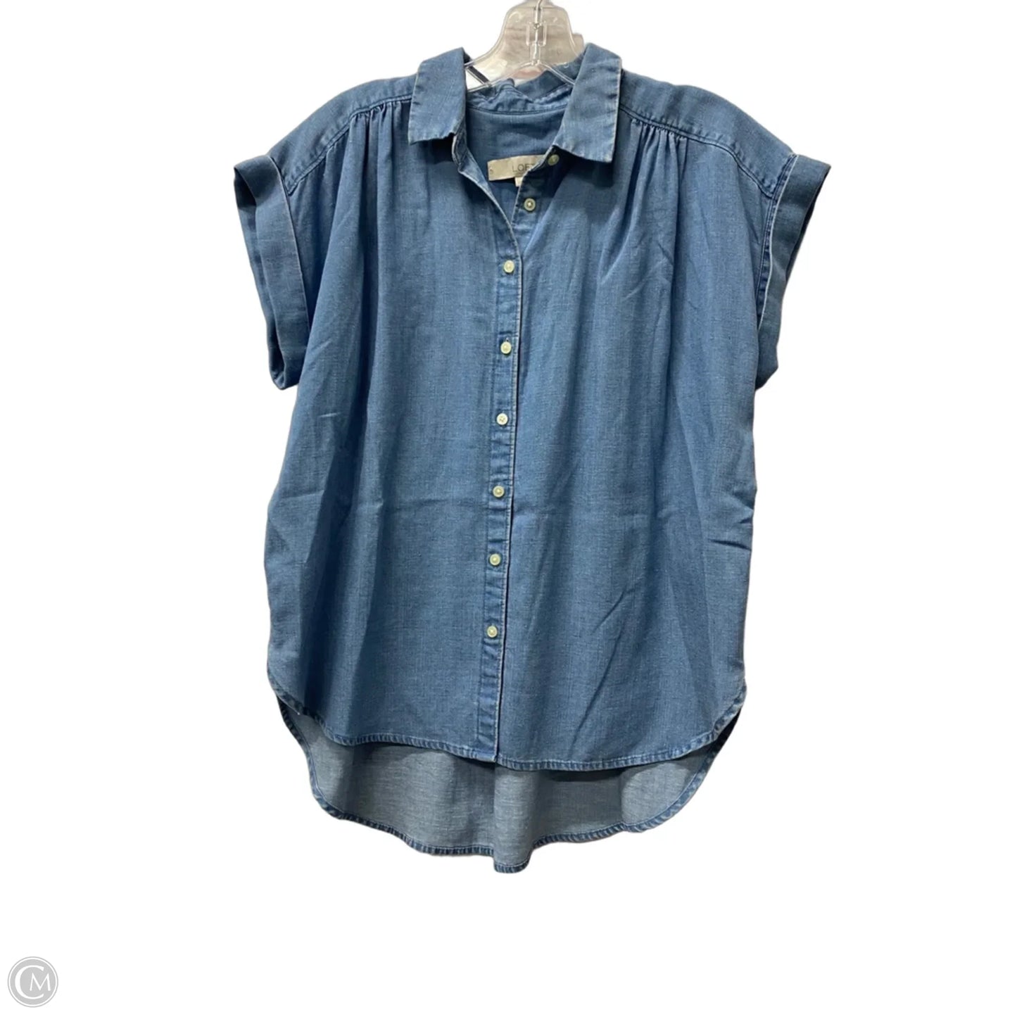 Top Short Sleeve By Loft In Blue, Size: Sp