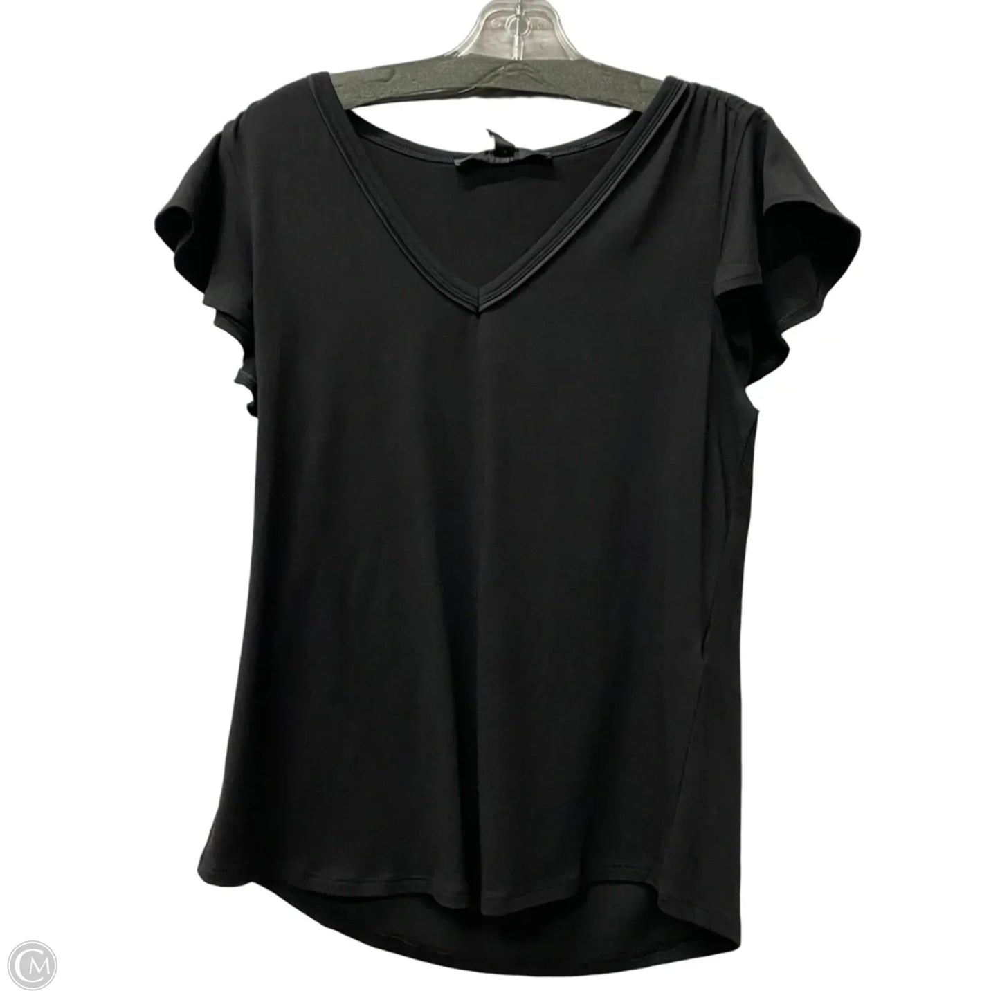 Top Short Sleeve By White House Black Market In Black, Size: S