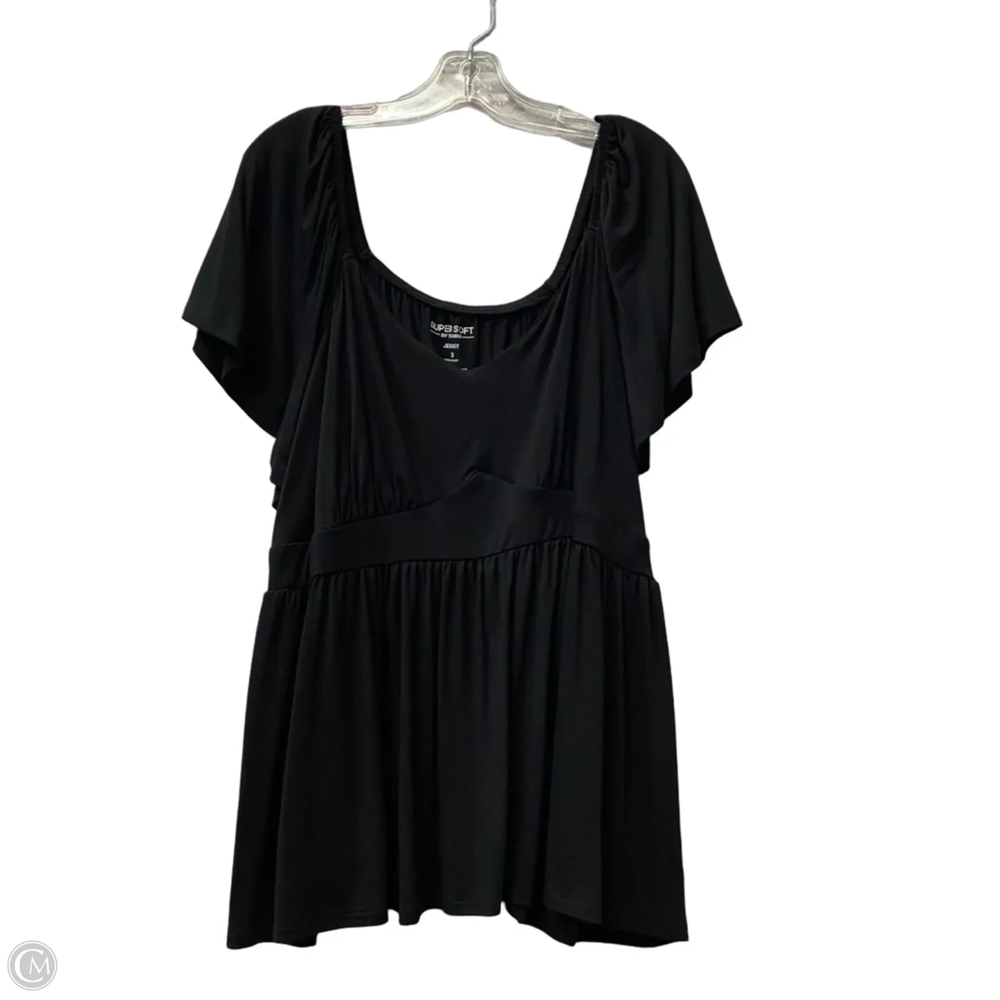 Top Short Sleeve By Torrid In Black, Size: 3x