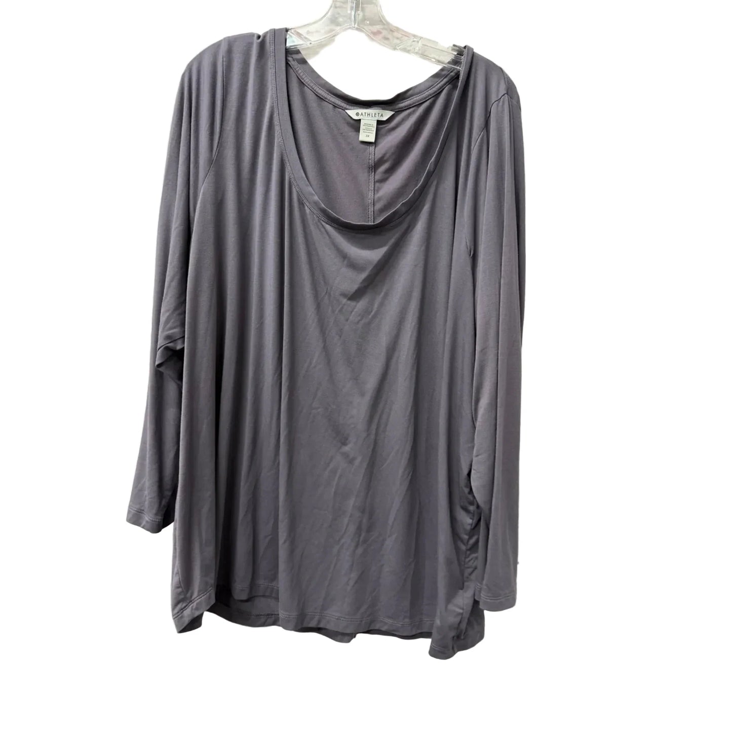 Athletic Top Long Sleeve Crewneck By Athleta In Purple, Size: 3x