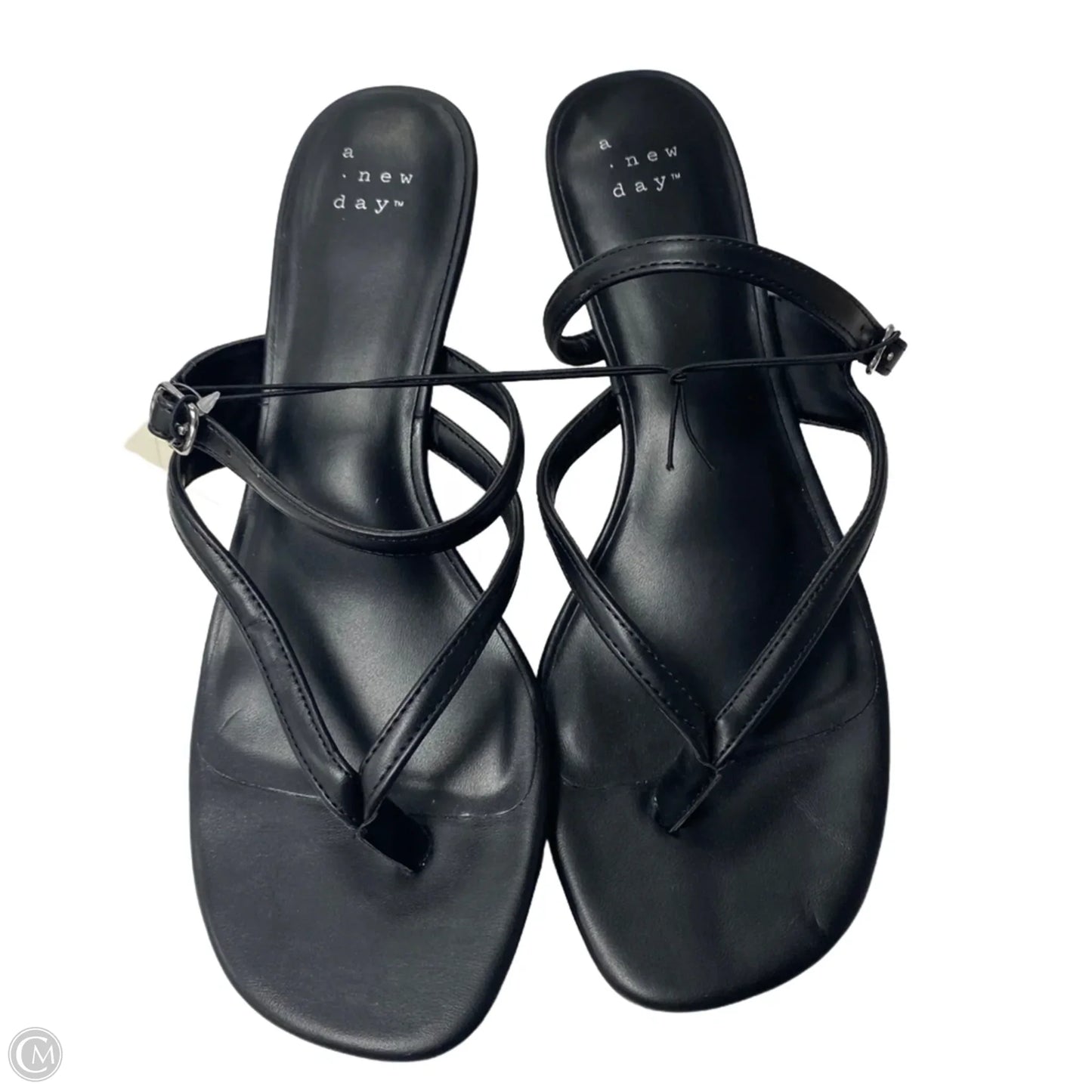 Sandals Heels Kitten By A New Day In Black, Size: 8